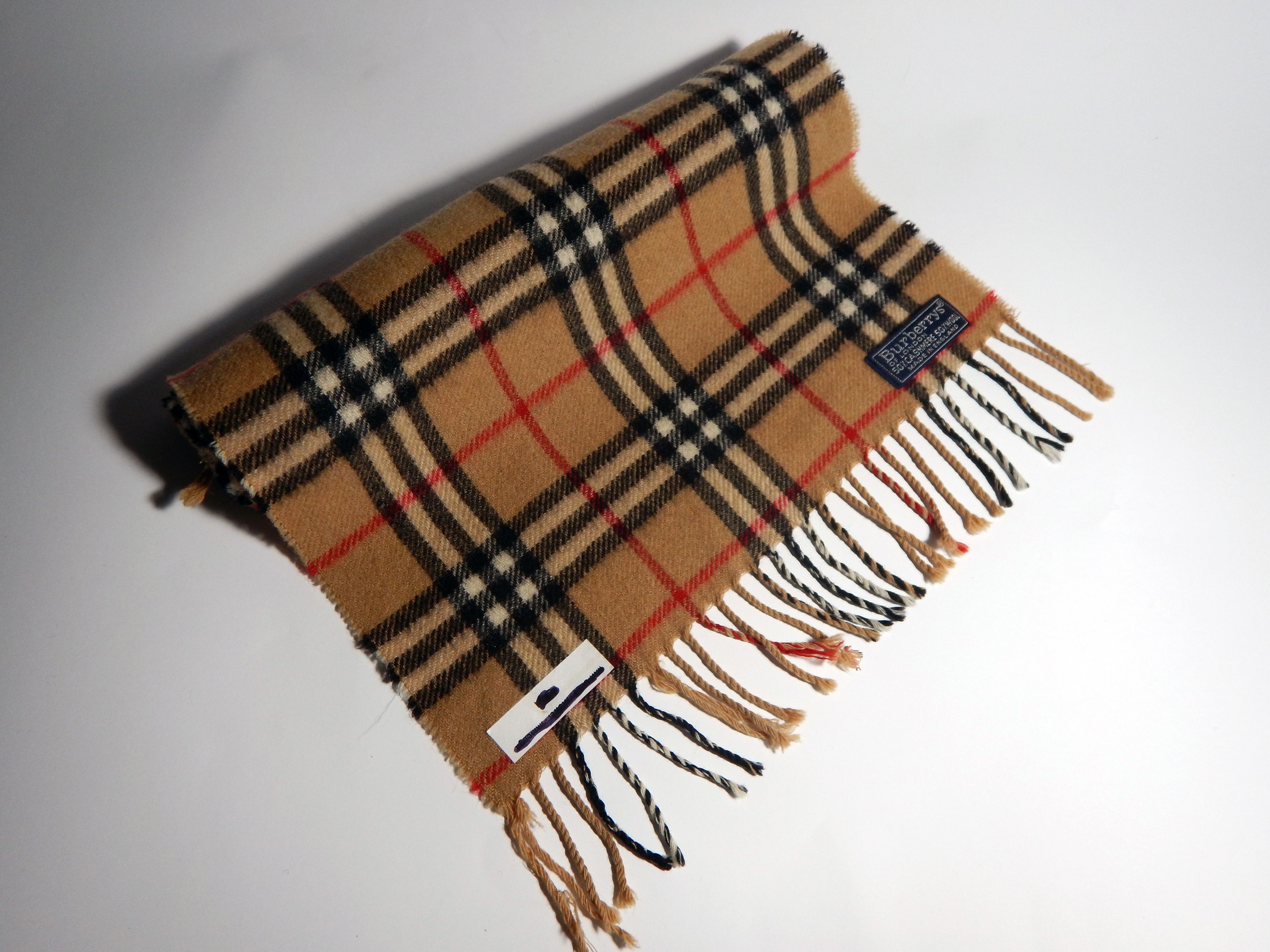 Burberry 50 cashmere 50 wool scarf details sale