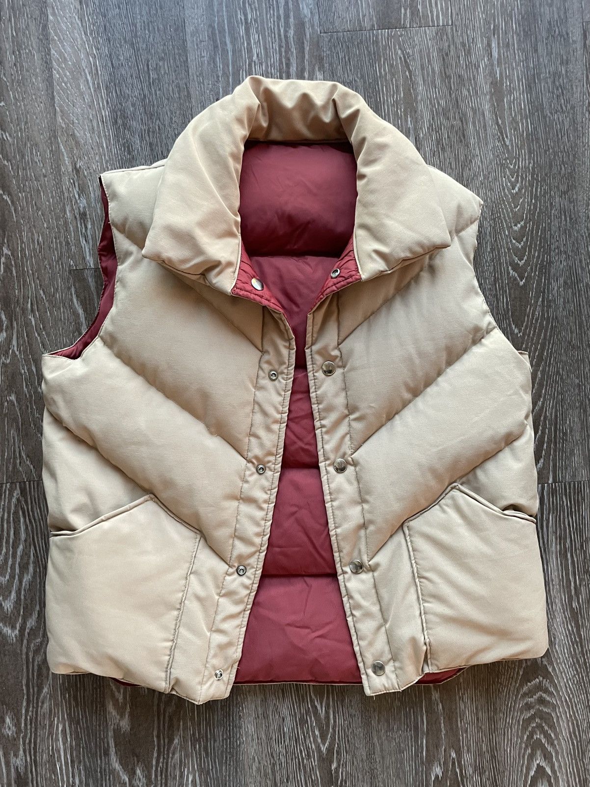 Vintage Vintage 80s Two Tone Reversible Puffer Vest Size US S / EU 44-46 / 1 - 1 Thumbnail