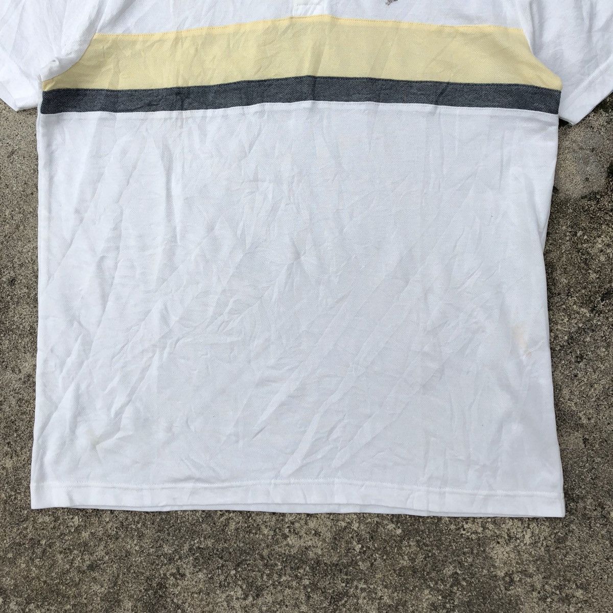 Designer × Lyle & Scott × Vintage Rare Vintage Lyle & Scott Black Label Stripes Polo Shirts Size US S / EU 44-46 / 1 - 3 Thumbnail
