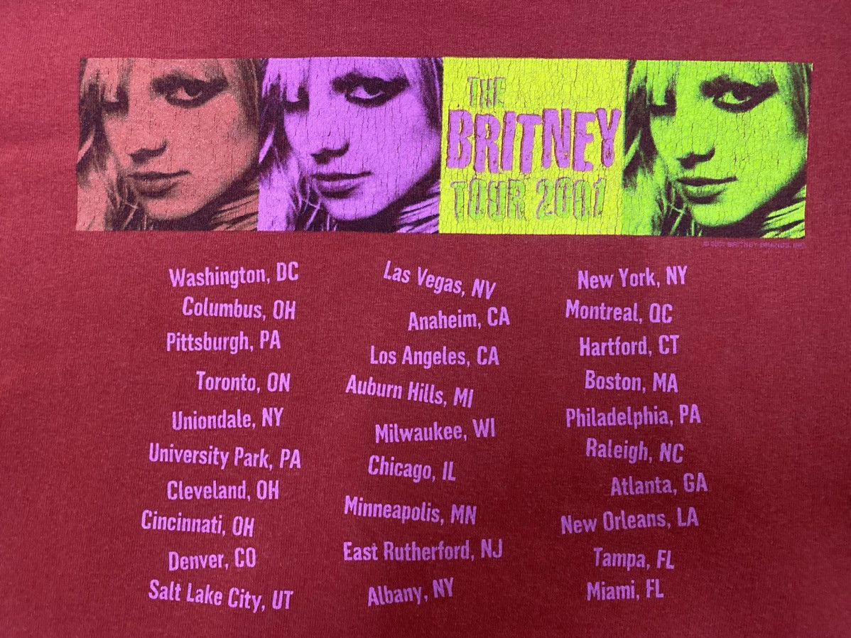 Band Tees vintage 2001 BRITNEY SPEARS tour album promo t-shirts Size US L / EU 52-54 / 3 - 5 Thumbnail