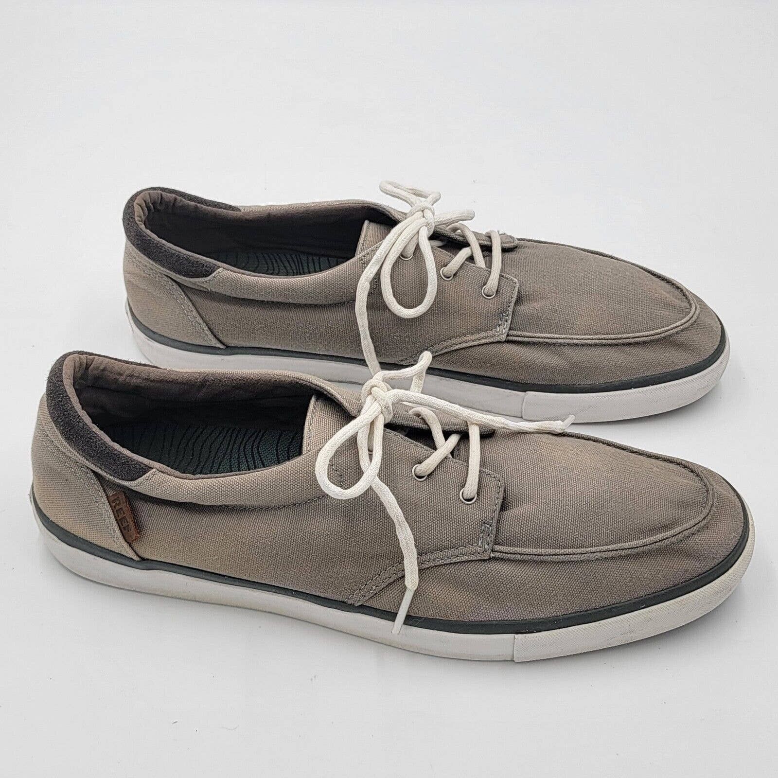 Reef Reef Deckhands 3 Men's Tan Canvas Casual Shoes Size 12 Grailed