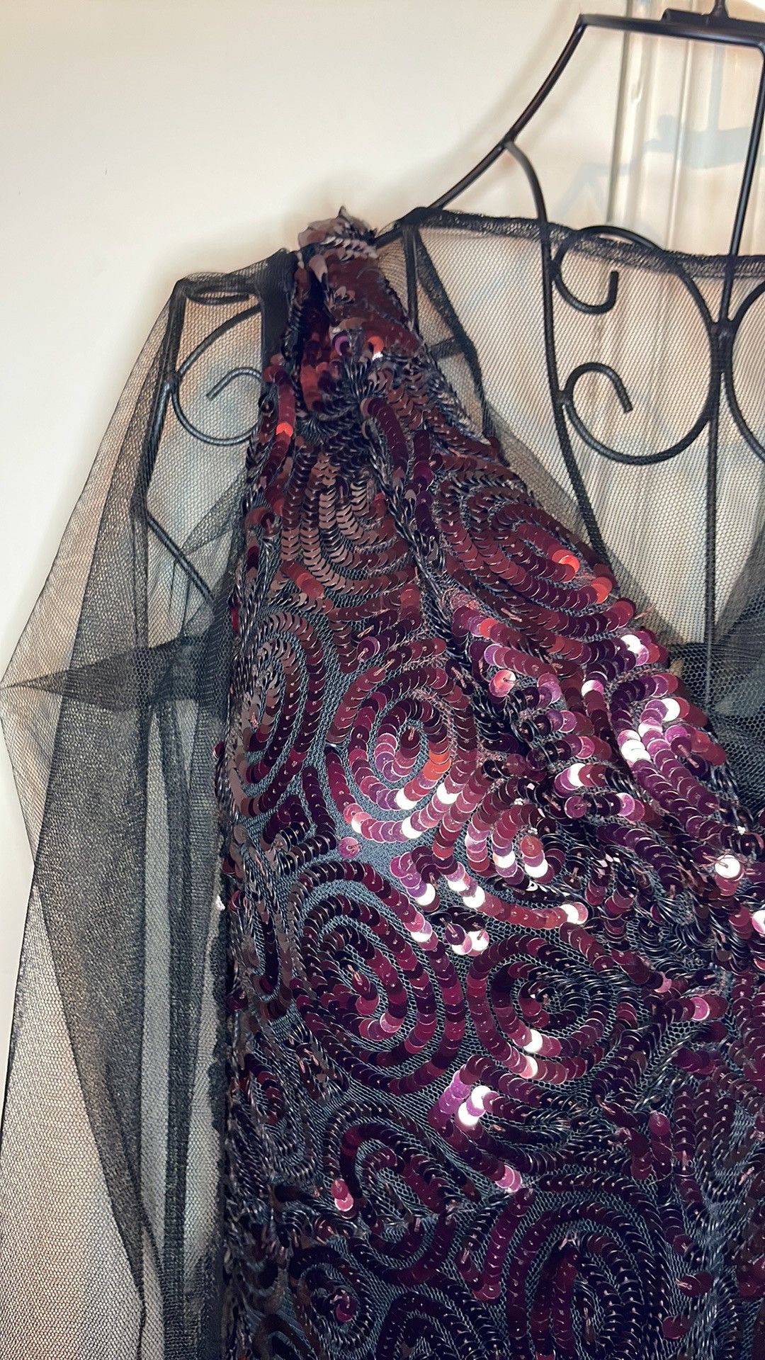 Dries Van Noten Carti sequins layered top black net mesh Size S / US 4 / IT 40 - 9 Thumbnail