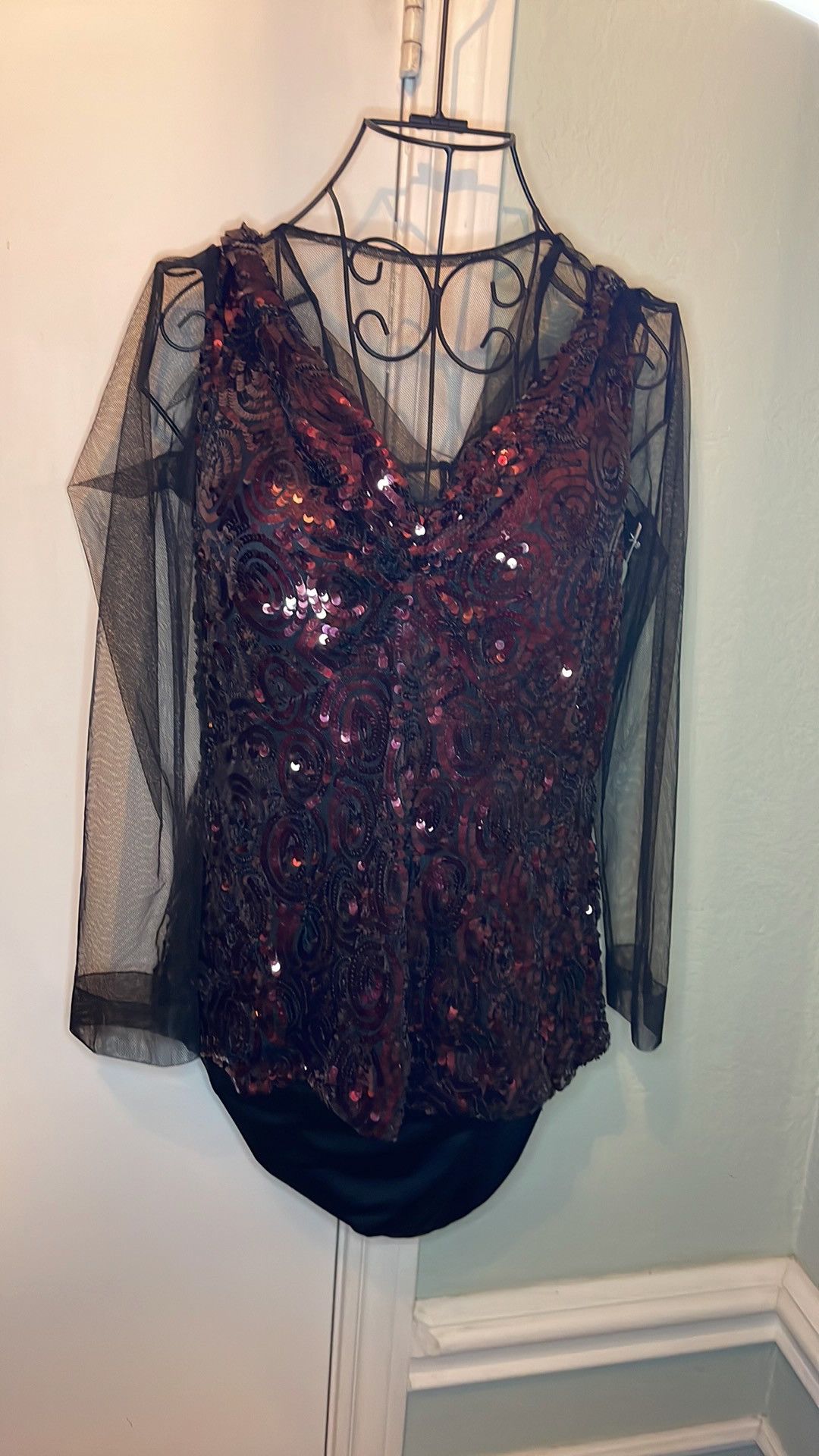 Dries Van Noten Carti sequins layered top black net mesh Size S / US 4 / IT 40 - 10 Thumbnail
