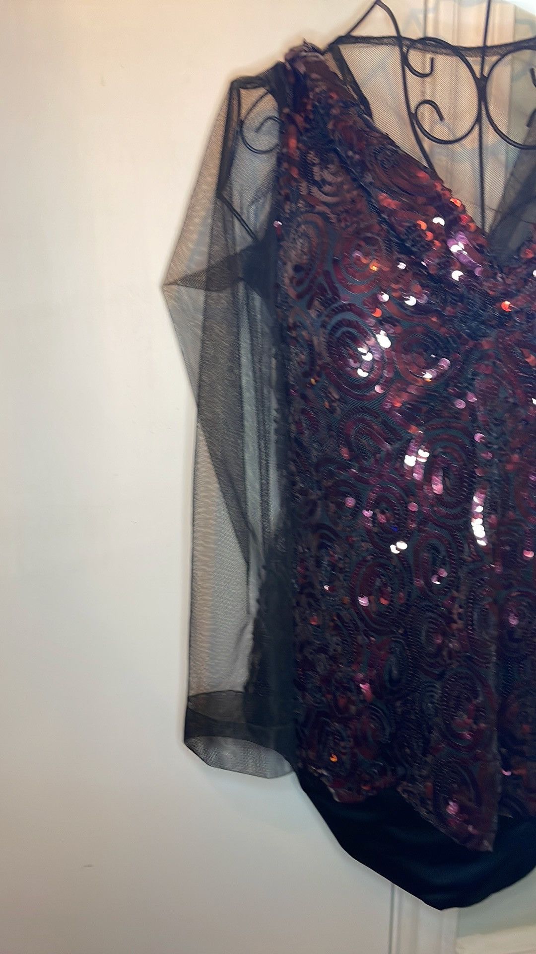 Dries Van Noten Carti sequins layered top black net mesh Size S / US 4 / IT 40 - 7 Thumbnail