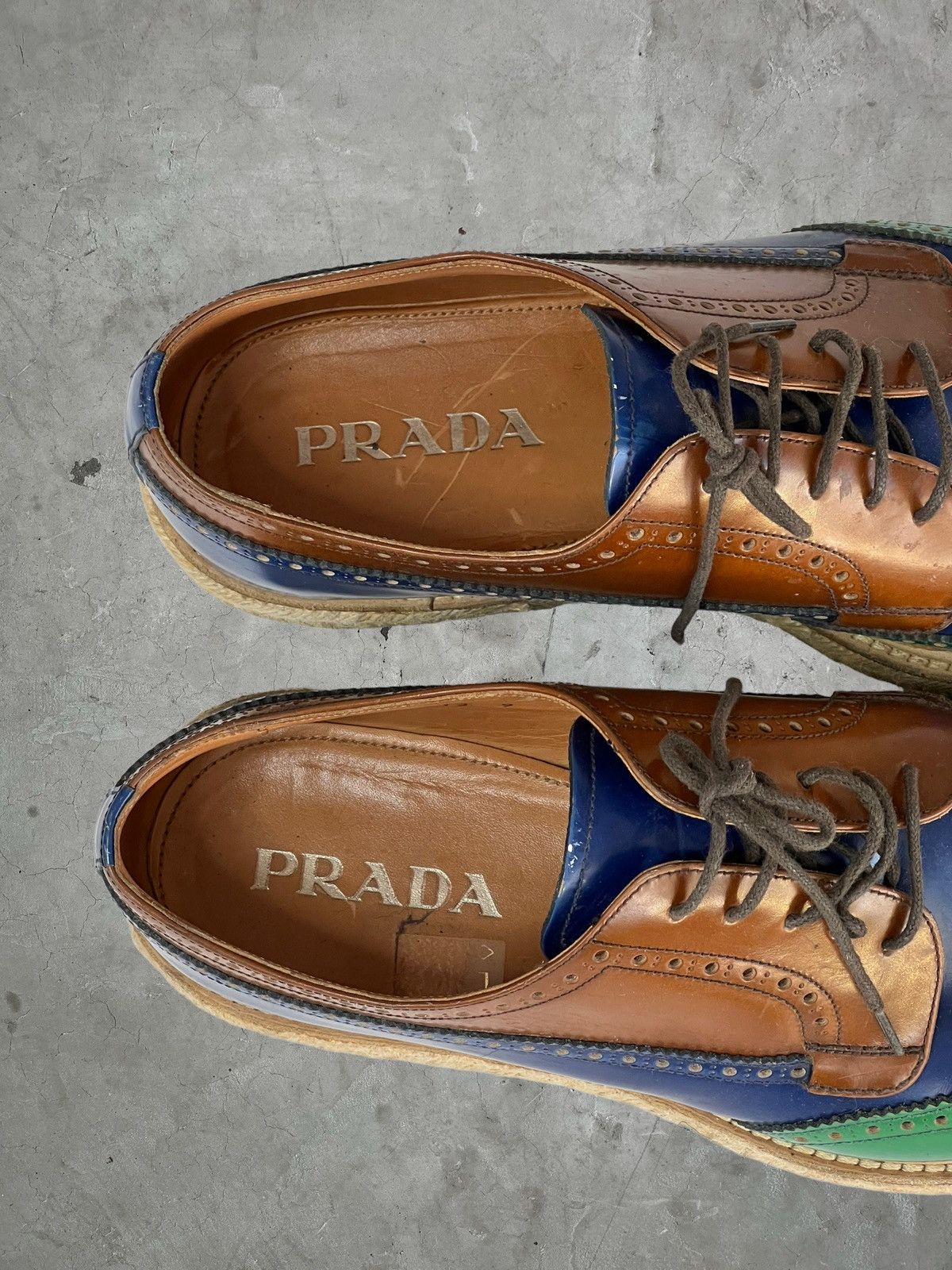 Prada SS/11 Prada Wingtip Woven Sole Brogues Size US 10 / EU 43 - 5 Thumbnail