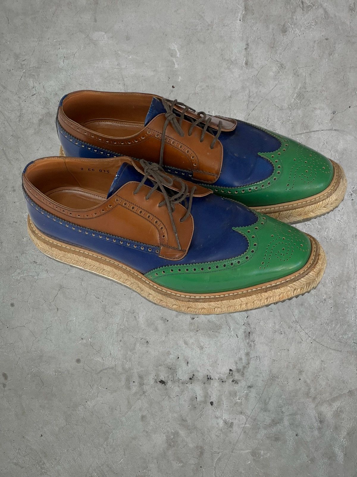 Prada SS/11 Prada Wingtip Woven Sole Brogues Size US 10 / EU 43 - 1 Thumbnail