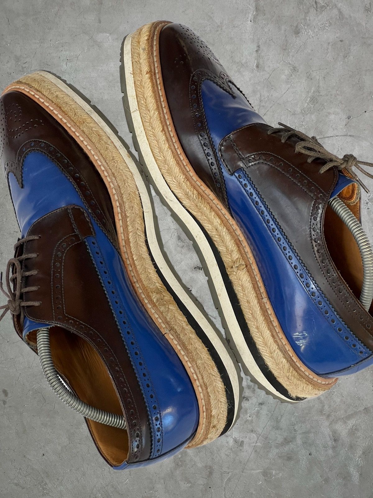Prada SS/11 Prada Wingtip Woven Sole Brogues Size US 10.5 / EU 43-44 - 7 Thumbnail