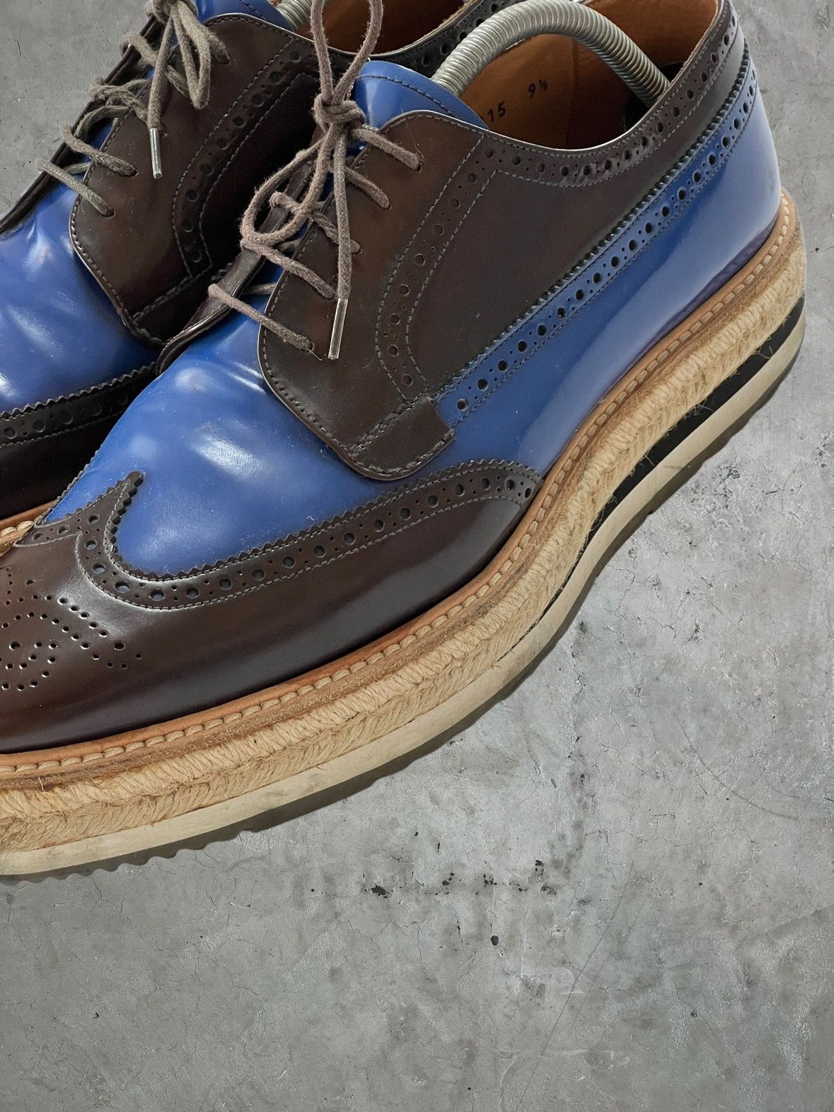 Prada SS/11 Prada Wingtip Woven Sole Brogues Size US 10.5 / EU 43-44 - 8 Thumbnail