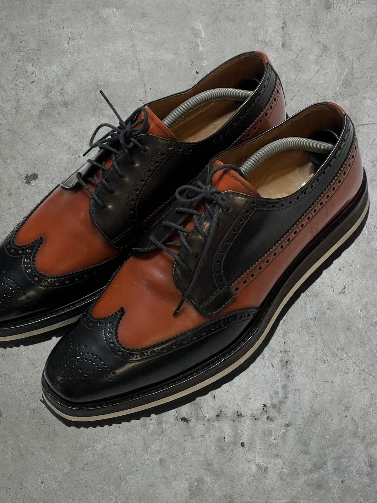 Prada SS/11 Prada Wingtip Platform Brogues Size US 11 / EU 44 - 4 Thumbnail