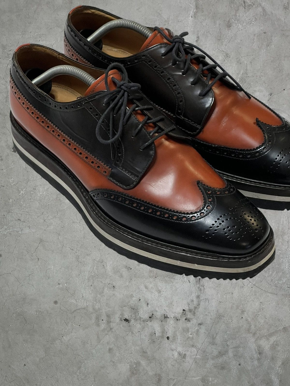 Prada SS/11 Prada Wingtip Platform Brogues Size US 11 / EU 44 - 5 Thumbnail