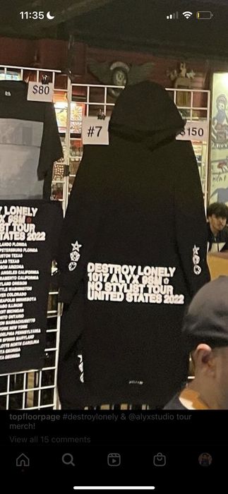 1017 ALYX 9SM Destroy Lonely x 1017 ALYX 9SM Hoodie | Grailed