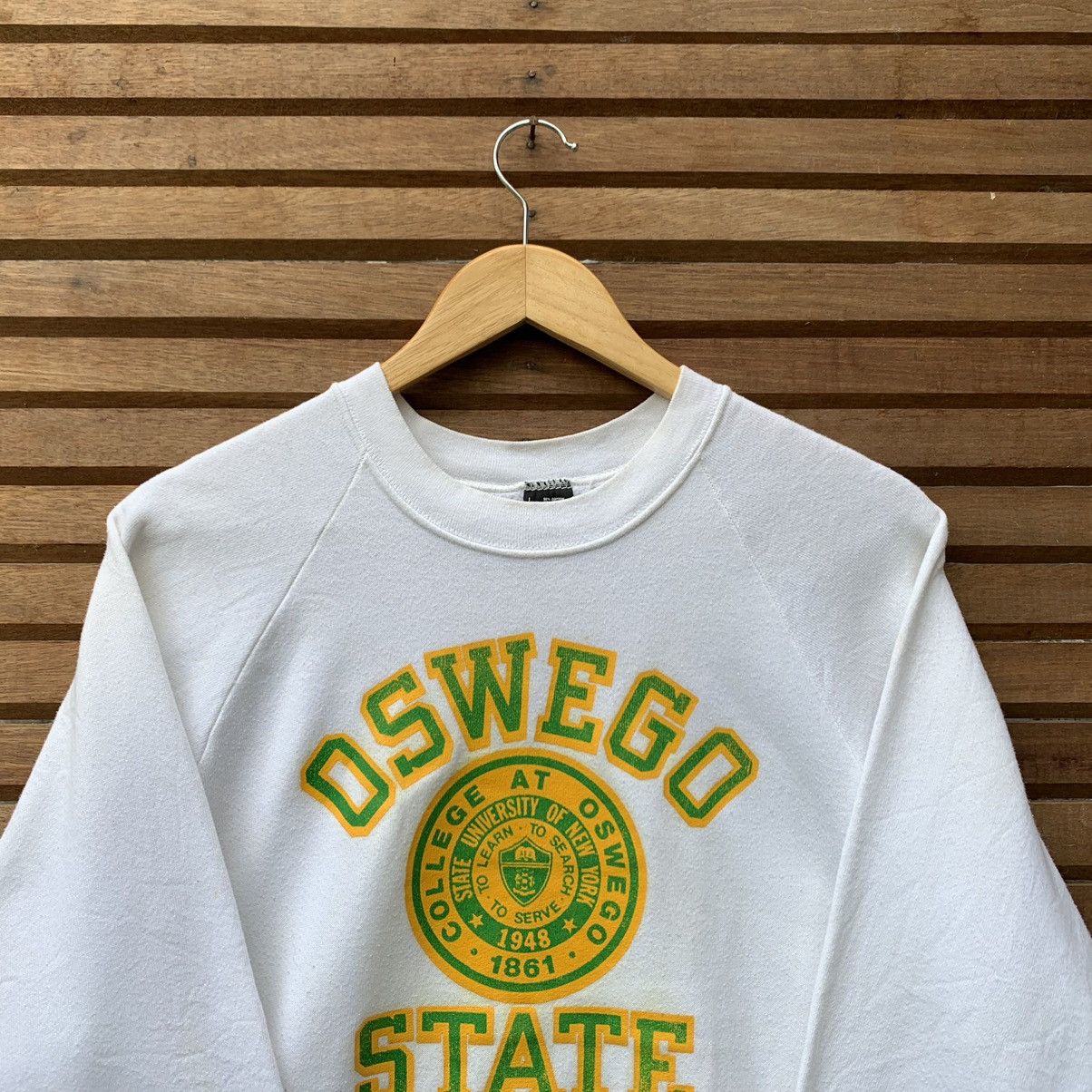 Collegium Vintage 80s SCREEN STARS Oswego College Sweatshirt Size US M / EU 48-50 / 2 - 3 Thumbnail