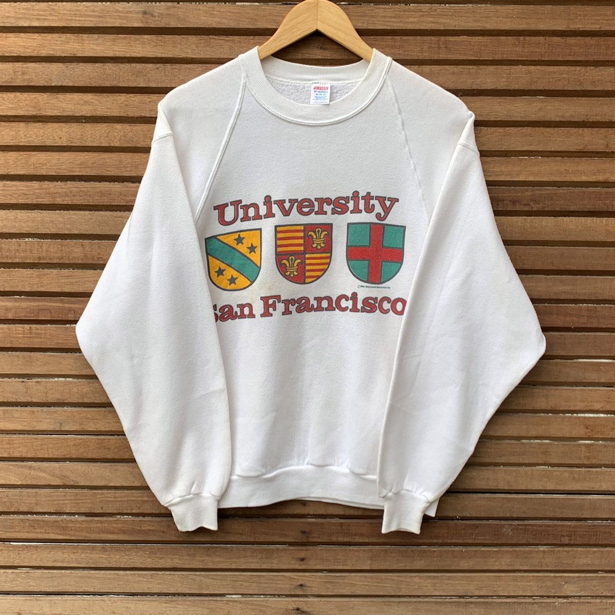 Jerzees × Vintage Rare! Vintage 1980s JERZEES University San Francisco Size US S / EU 44-46 / 1 - 1 Thumbnail