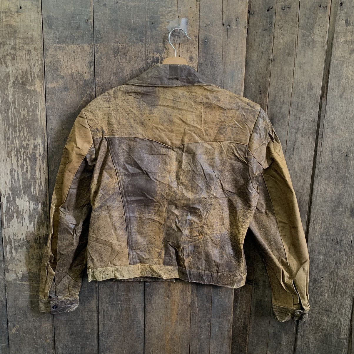 Genuine Leather Vintage Diamond Leather Jacket Size US M / EU 48-50 / 2 - 6 Thumbnail