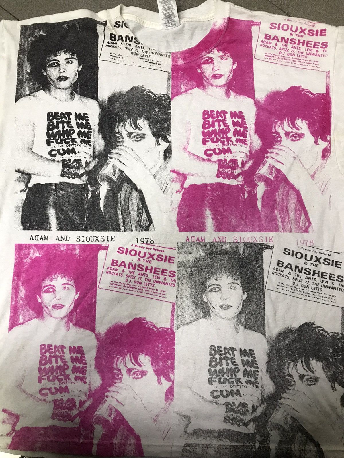 Band Tees VINTAGE SIOUXSIE THE BANSHEES ADAM & THE ANTS Size US XL / EU 56 / 4 - 6 Thumbnail