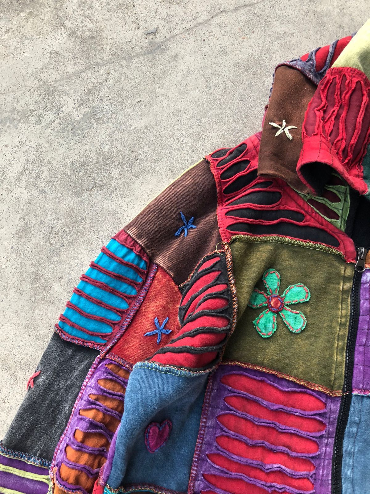 Handmade × Japanese Brand Multicolour Patchwork Ziphoodie Size US M / EU 48-50 / 2 - 5 Thumbnail