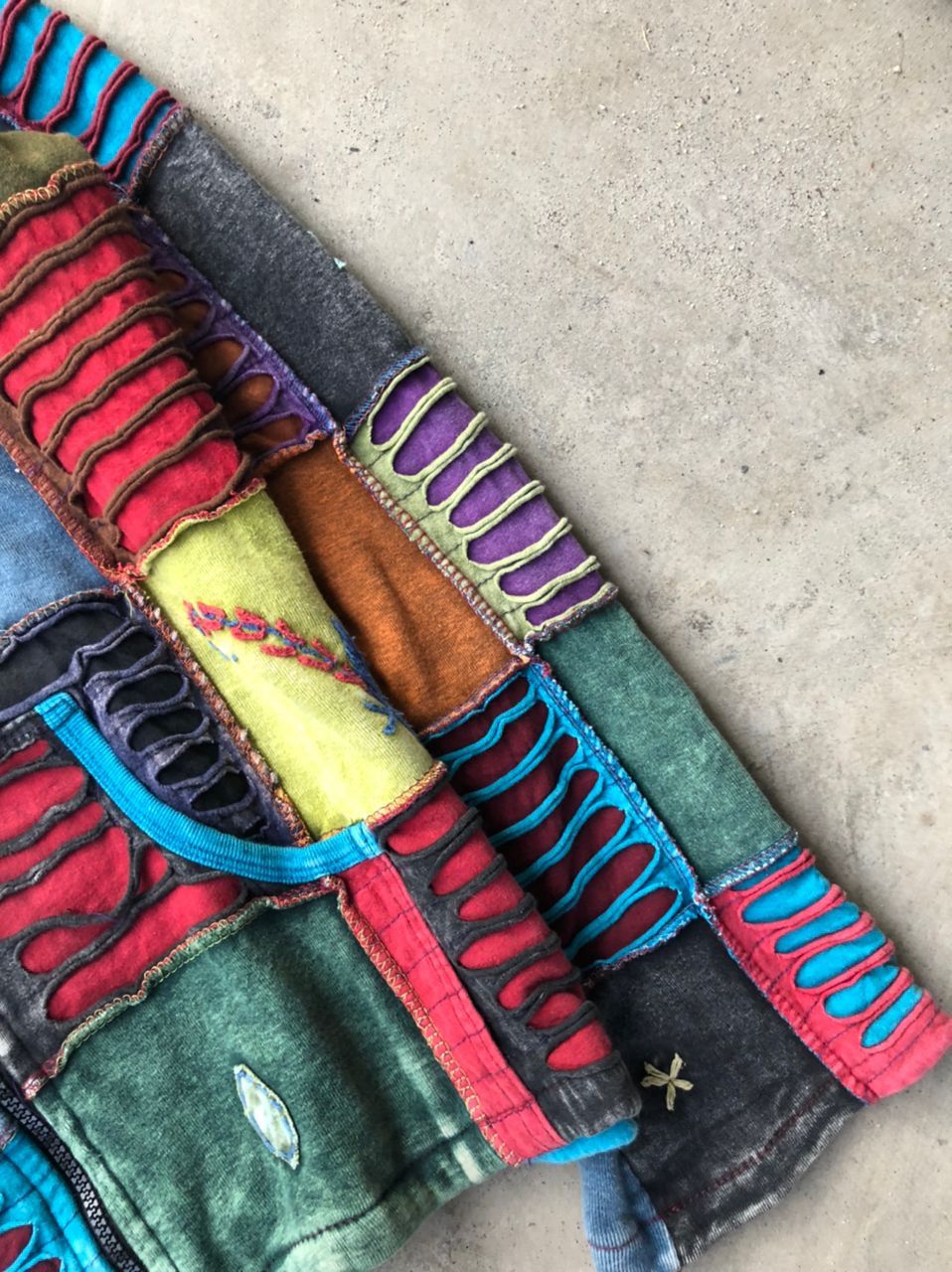 Handmade × Japanese Brand Multicolour Patchwork Ziphoodie Size US M / EU 48-50 / 2 - 3 Thumbnail