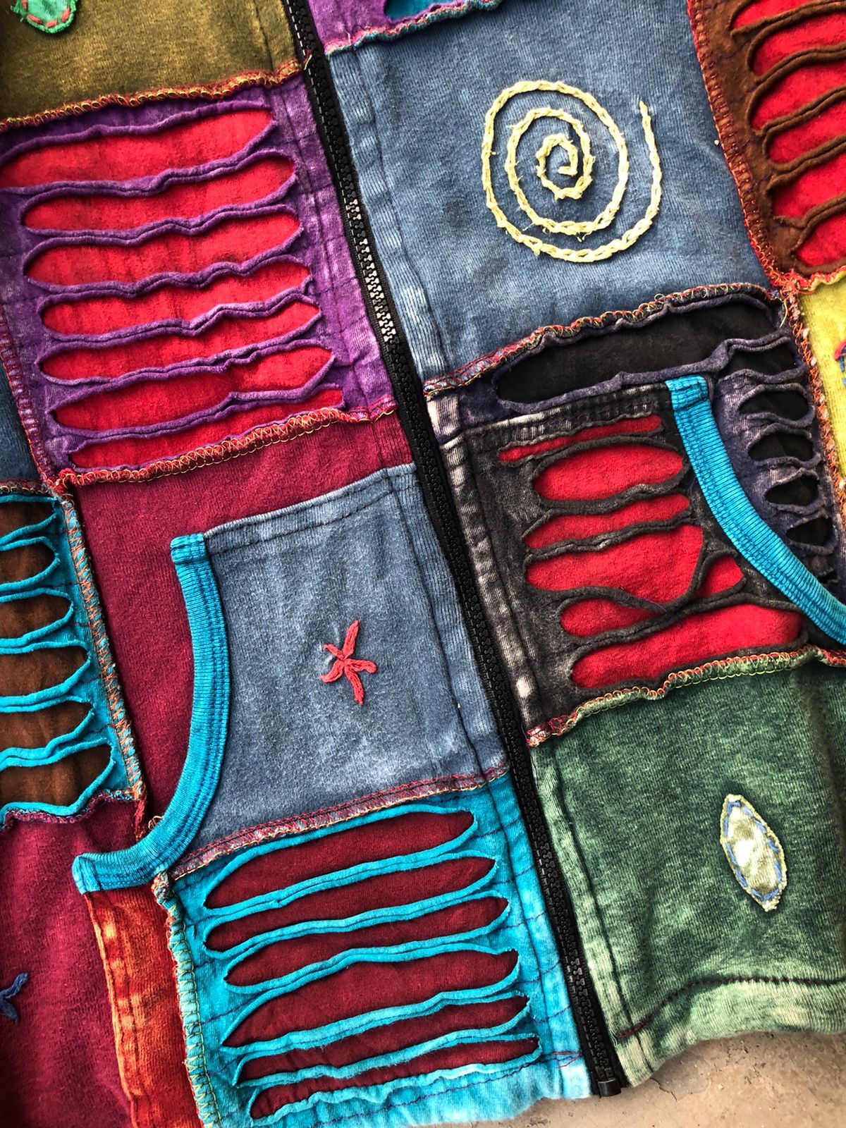 Handmade × Japanese Brand Multicolour Patchwork Ziphoodie Size US M / EU 48-50 / 2 - 7 Thumbnail