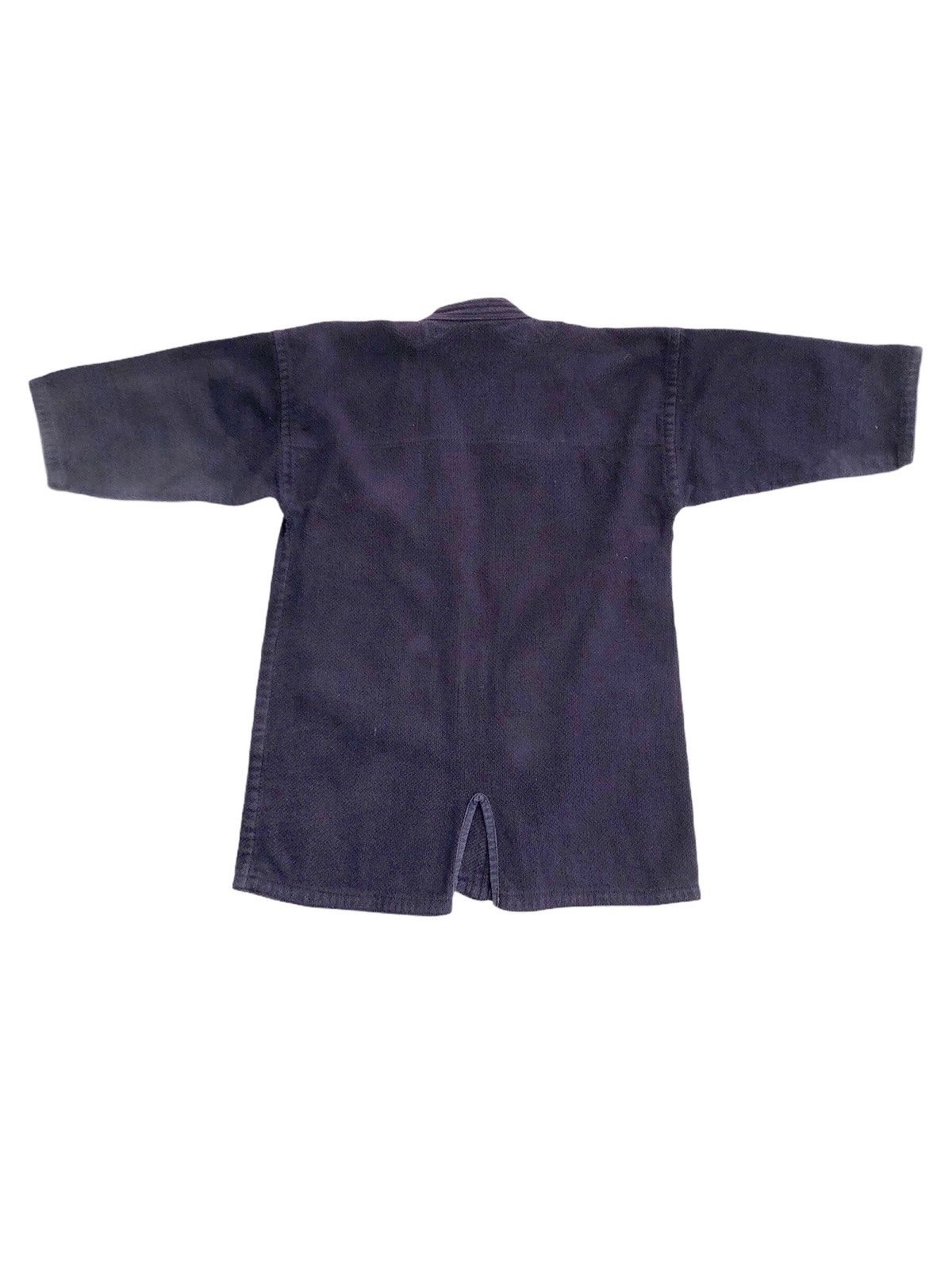 Indigo × Kiriko Made Vintage Indigo Hanten Kendo Cotton Waffle Weave Jacket Size US M / EU 48-50 / 2 - 3 Thumbnail