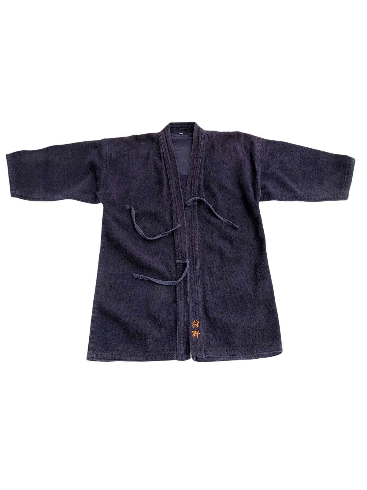 Indigo × Kiriko Made Vintage Indigo Hanten Kendo Cotton Waffle Weave Jacket Size US M / EU 48-50 / 2 - 2 Thumbnail