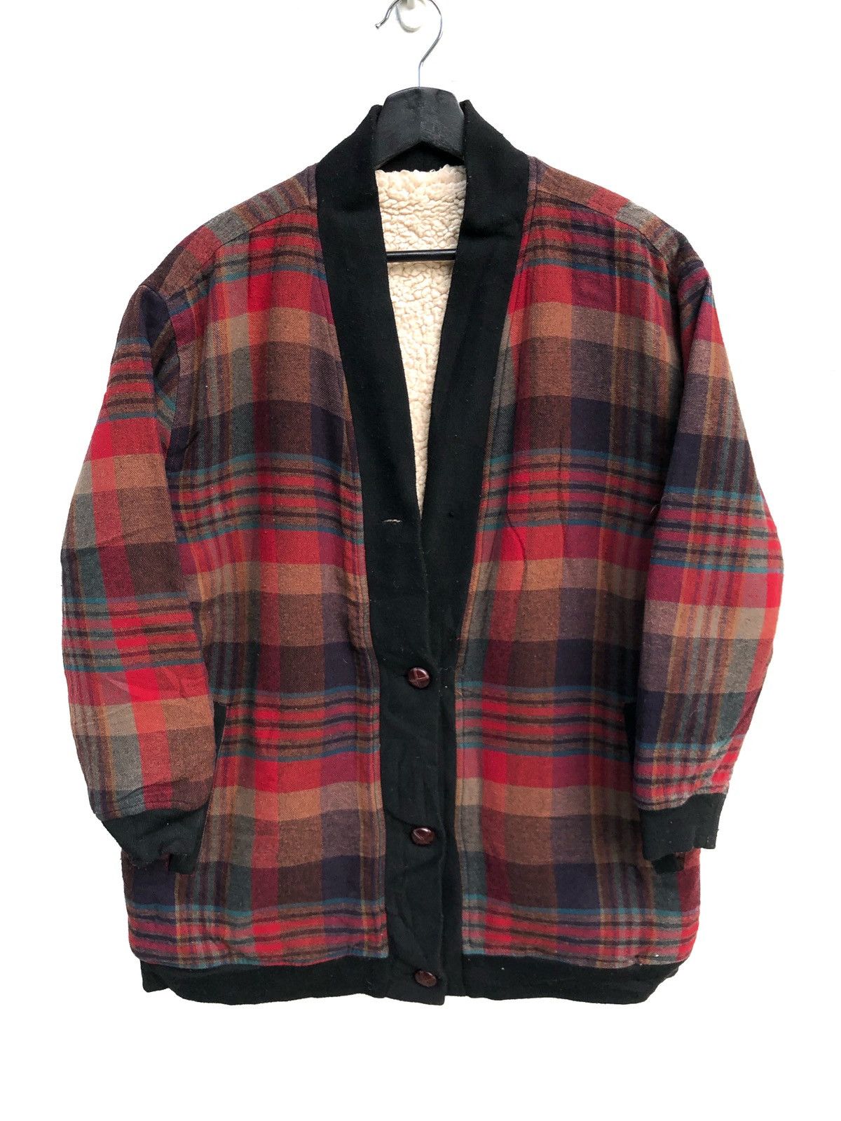 Japanese Brand Red Tartan Checkered Jacket Size M / US 6-8 / IT 42-44 - 1 Thumbnail