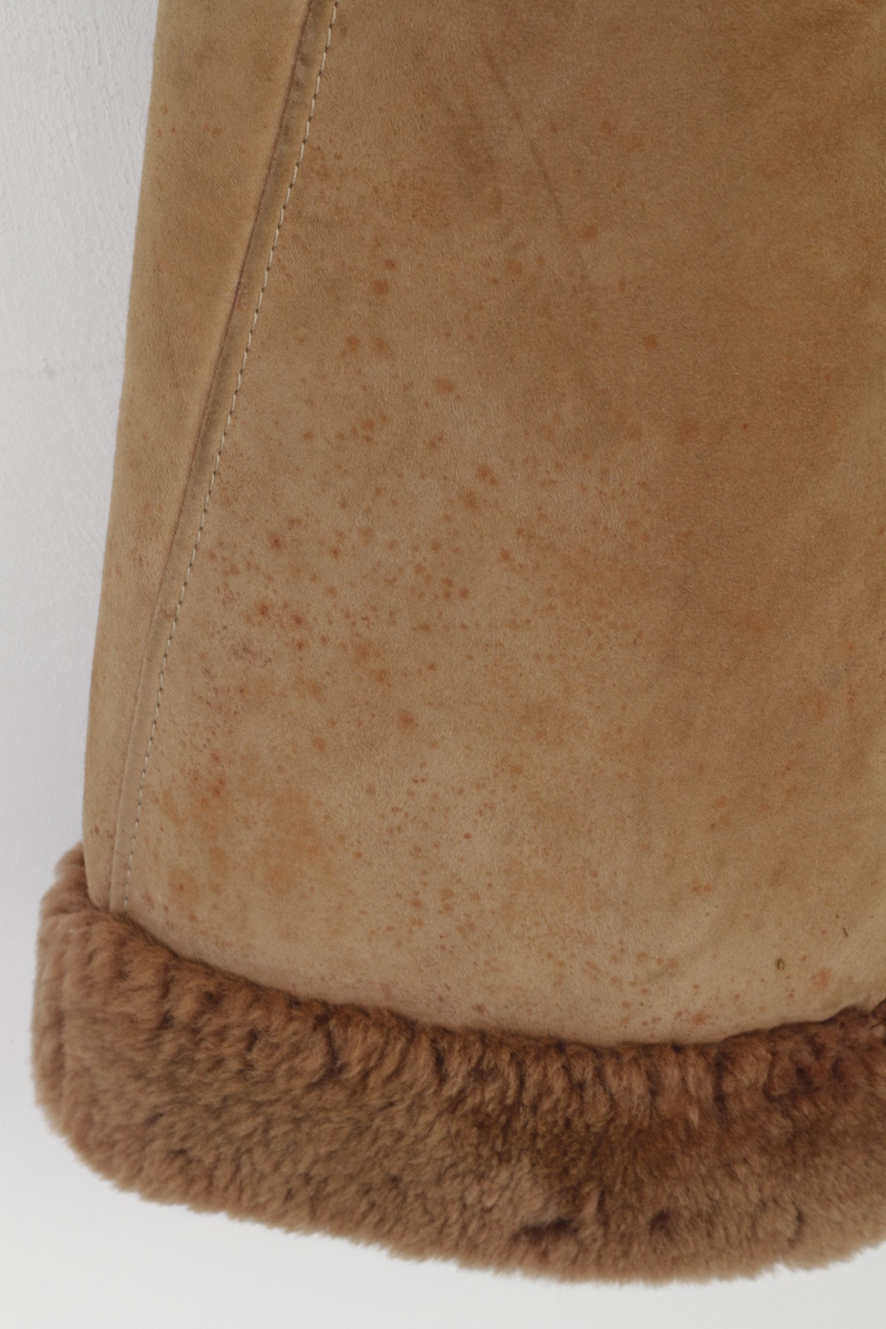 Vintage Vintage Women 44 S Coat Beige Leather 3207 Size S / US 4 / IT 40 - 8 Thumbnail