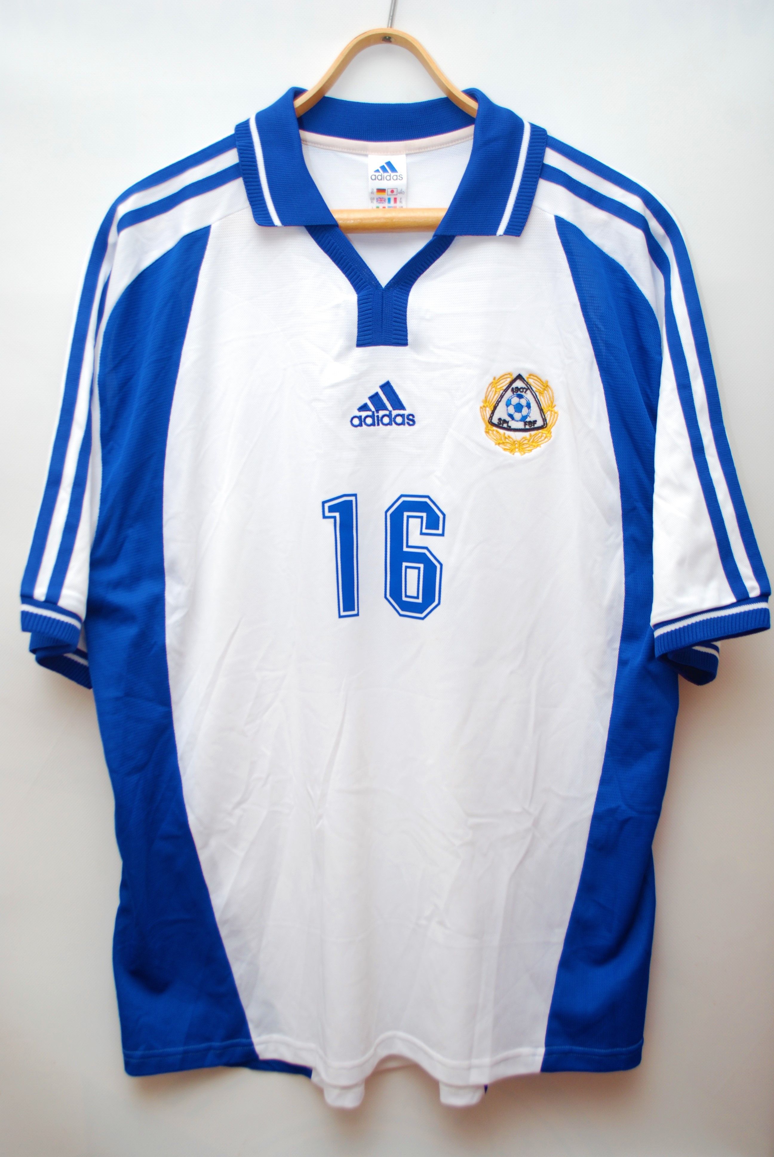 Adidas × Vintage #16 FINLAND MATCH ISSUE 2000 2002 HOME FOOTBALL SHIRT Size US XL / EU 56 / 4 - 1 Thumbnail