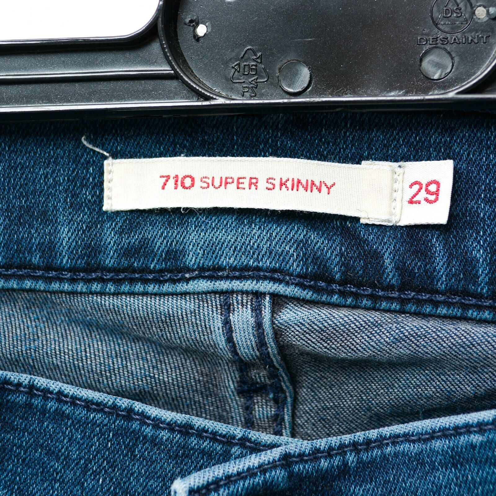 Levi's BIG E 710 Super Skinny W29 Blue Jeans Trousers Pants Slim Size 29" - 6 Thumbnail