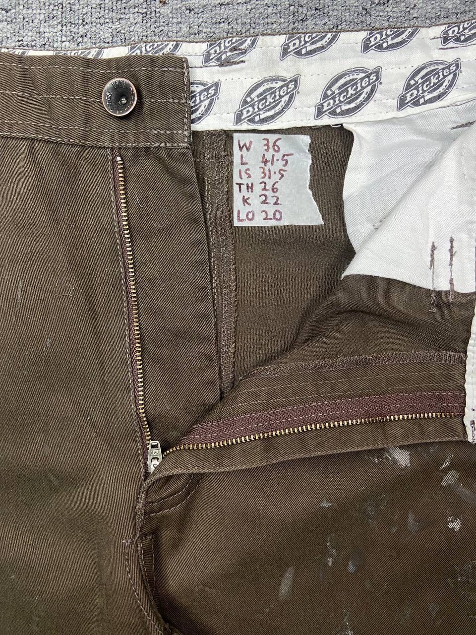Dickies × Vintage Vintage Dickies Cargo Pants Brown Paint Splatter Size US 36 / EU 52 - 9 Thumbnail