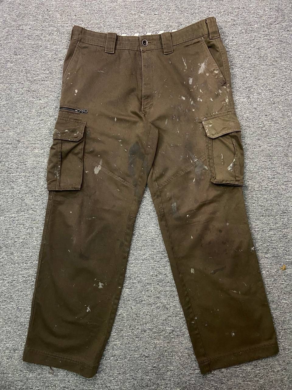 Dickies × Vintage Vintage Dickies Cargo Pants Brown Paint Splatter Size US 36 / EU 52 - 1 Thumbnail