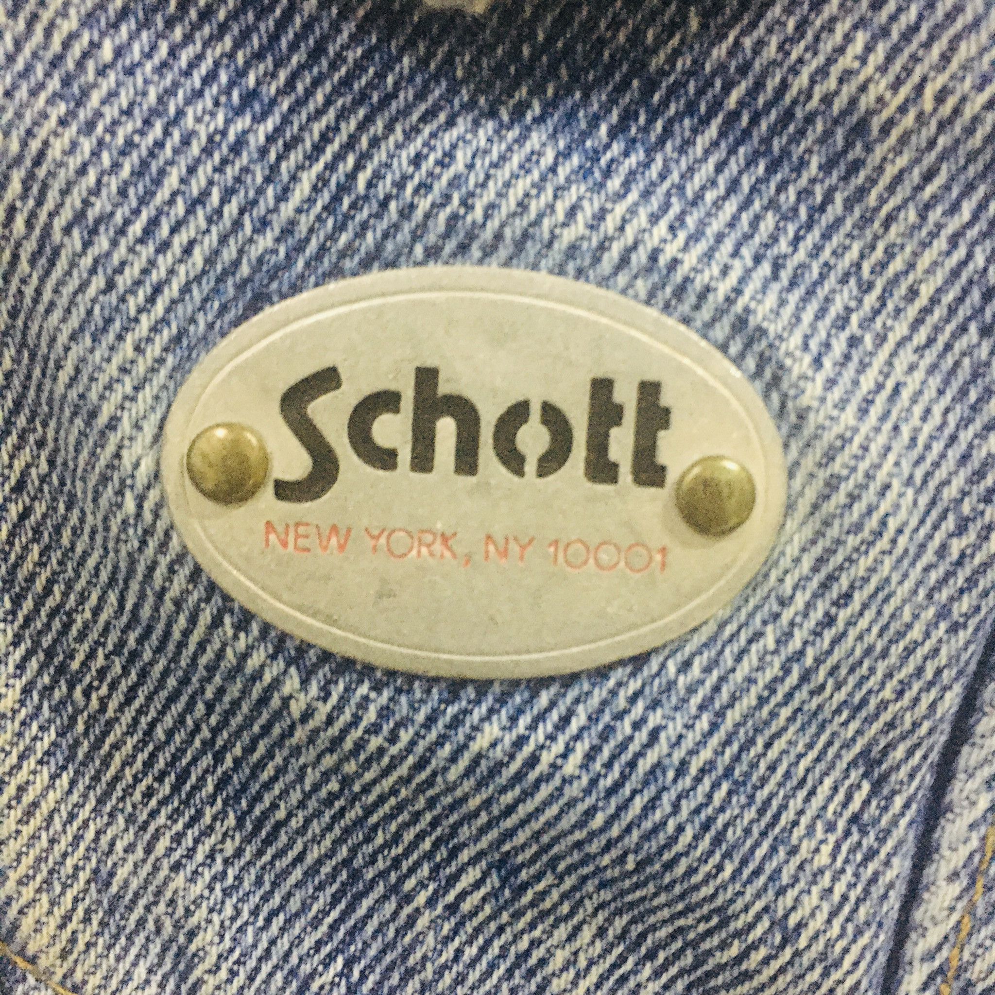 Schott Vintage x Schott Denim Jacket Mada in Italy Size US S / EU 44-46 / 1 - 5 Thumbnail