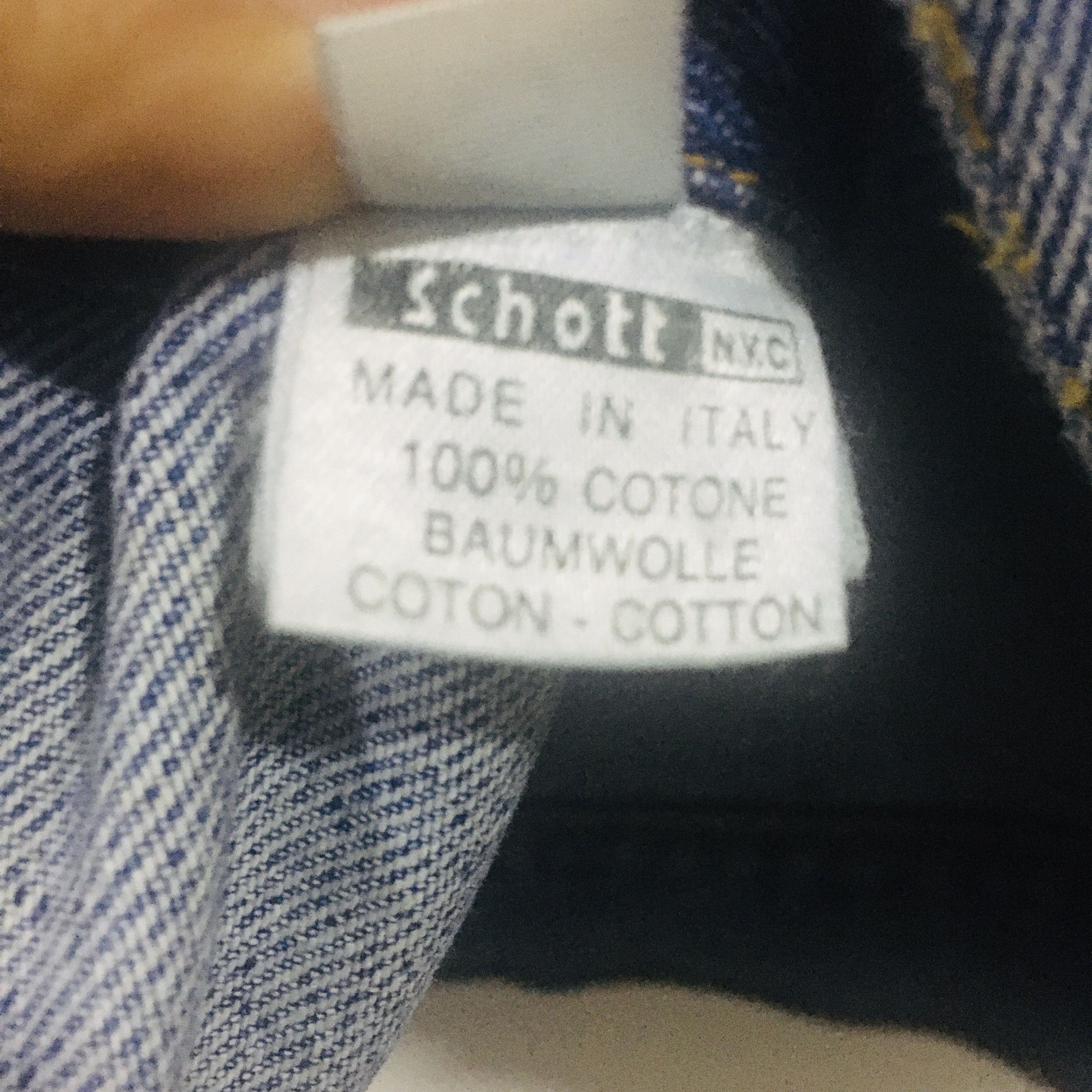 Schott Vintage x Schott Denim Jacket Mada in Italy Size US S / EU 44-46 / 1 - 8 Thumbnail