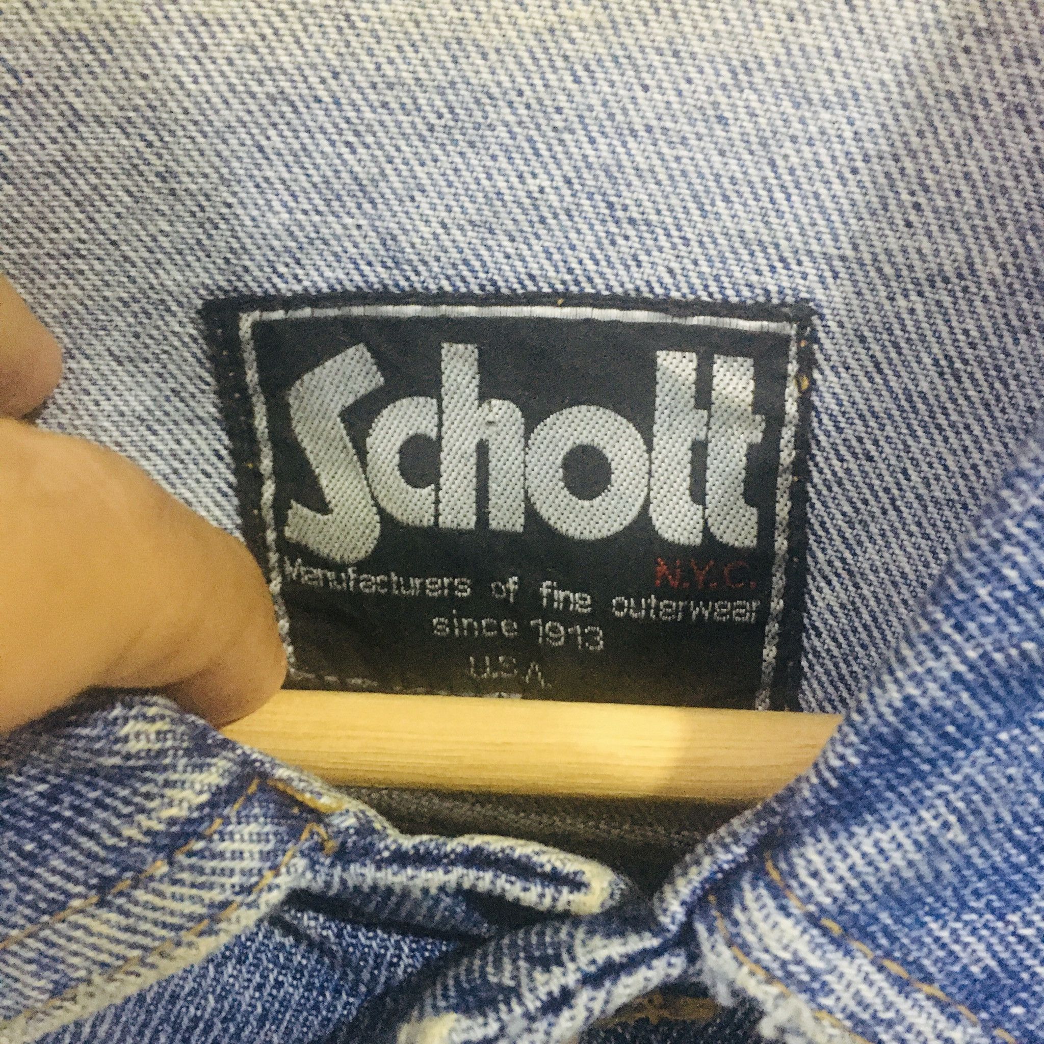 Schott Vintage x Schott Denim Jacket Mada in Italy Size US S / EU 44-46 / 1 - 3 Thumbnail