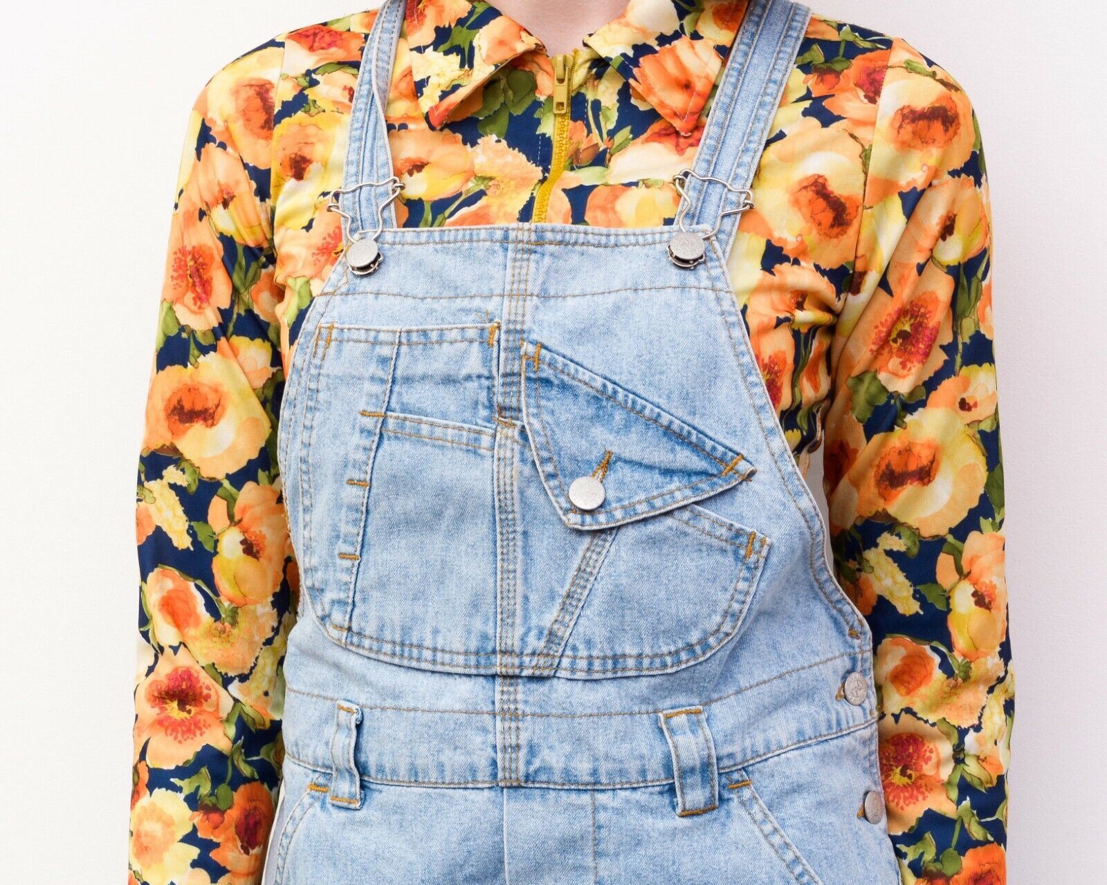 Other × Vintage Y2K Women Denim Dungaree Pinafore Dress Button Sarafan Jeans Size XS / US 0-2 / IT 36-38 - 6 Thumbnail