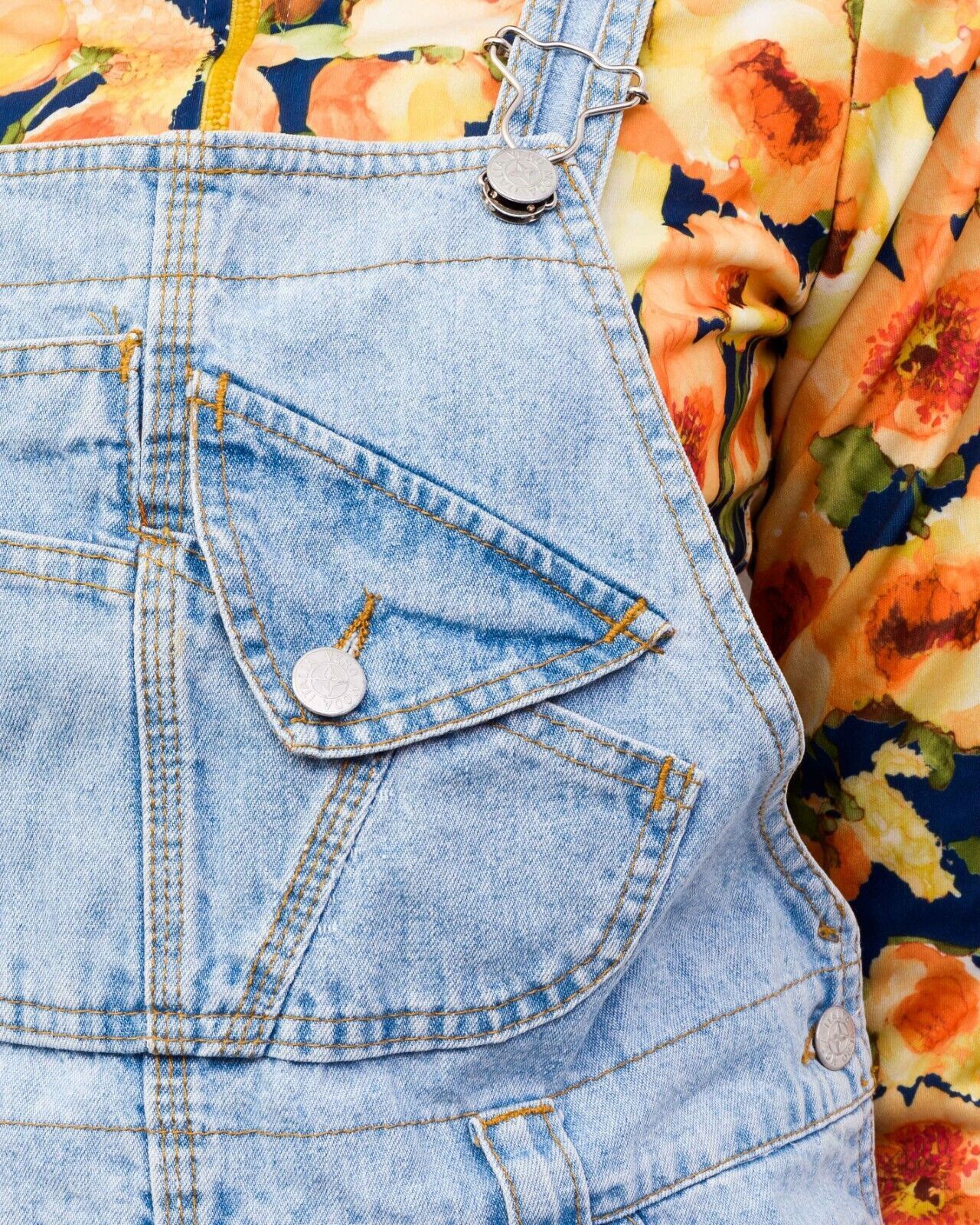Other × Vintage Y2K Women Denim Dungaree Pinafore Dress Button Sarafan Jeans Size XS / US 0-2 / IT 36-38 - 7 Thumbnail