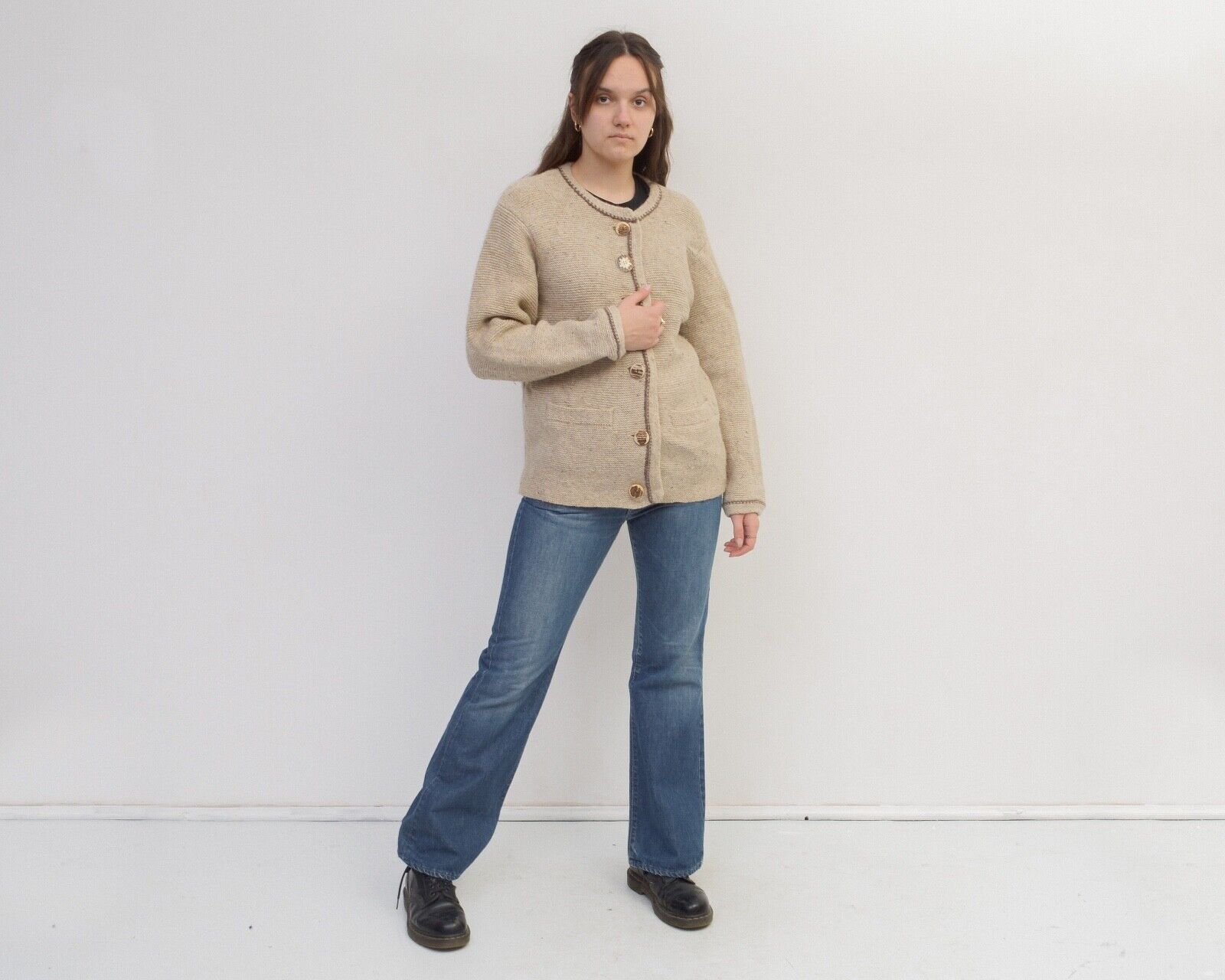 Vintage Hammerschmid Jacket Trachten Cardigan Sweater jumper tracht Size M / US 6-8 / IT 42-44 - 4 Thumbnail