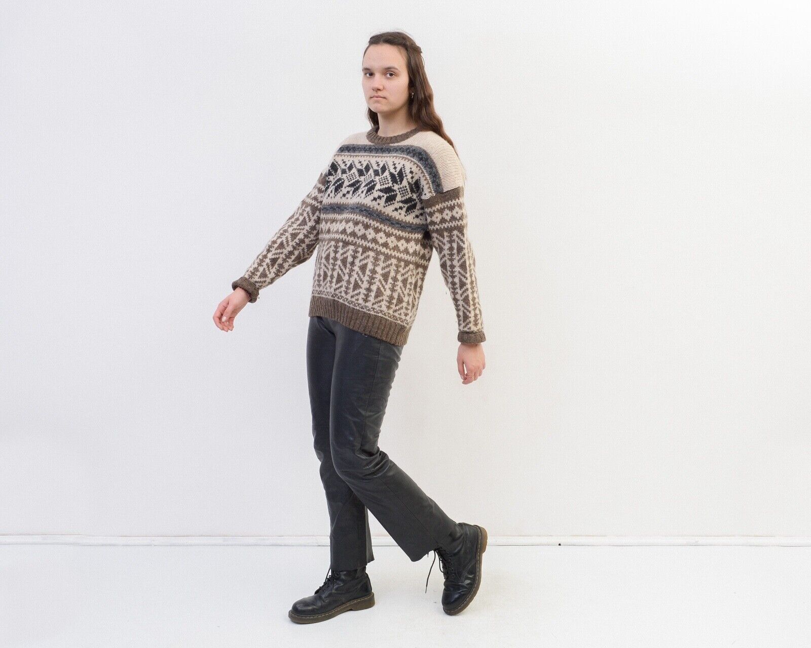 Vintage Discipline Scandinavian Sweater Jumper Pullover Christmas Size M / US 6-8 / IT 42-44 - 2 Thumbnail