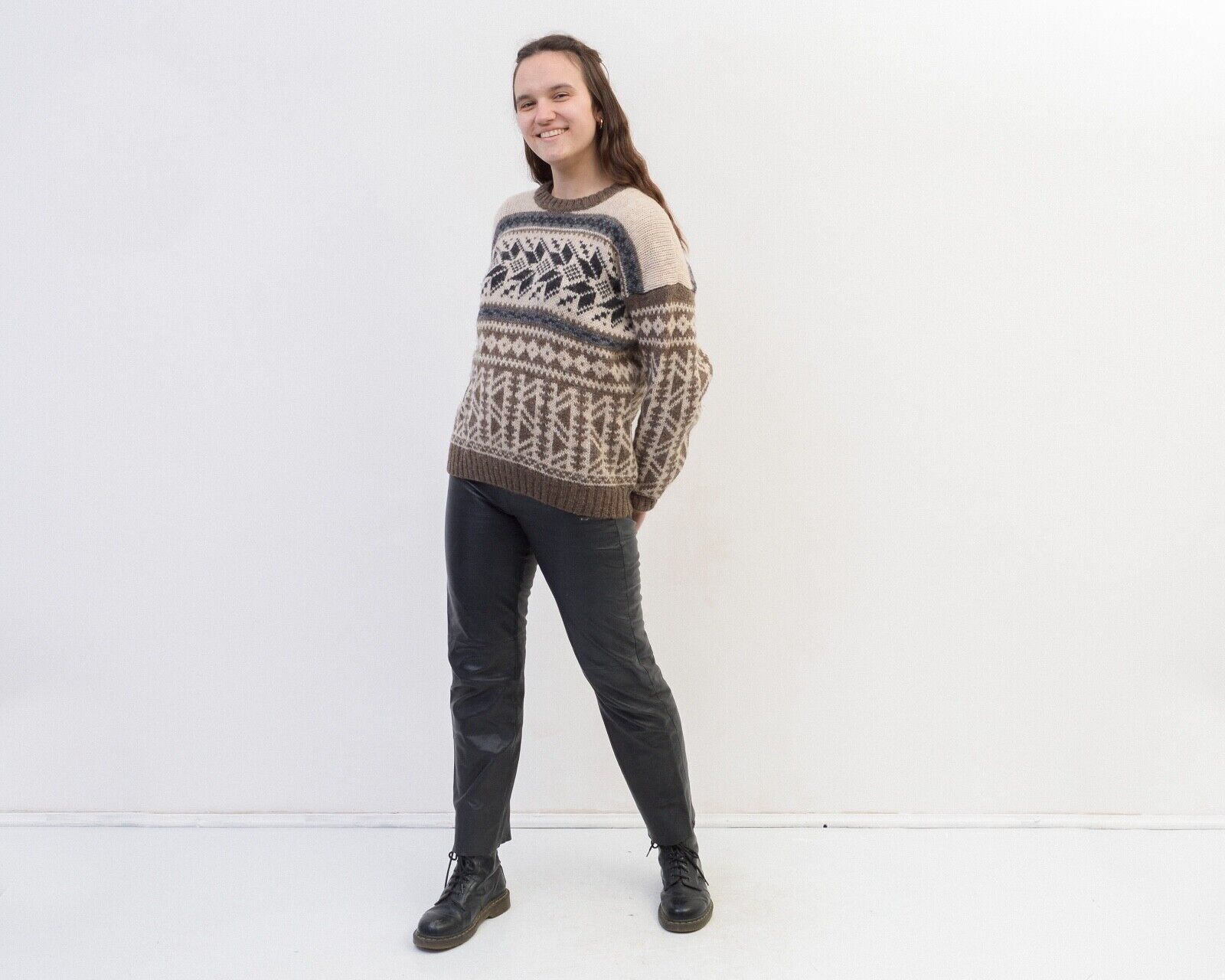 Vintage Discipline Scandinavian Sweater Jumper Pullover Christmas Size M / US 6-8 / IT 42-44 - 3 Thumbnail