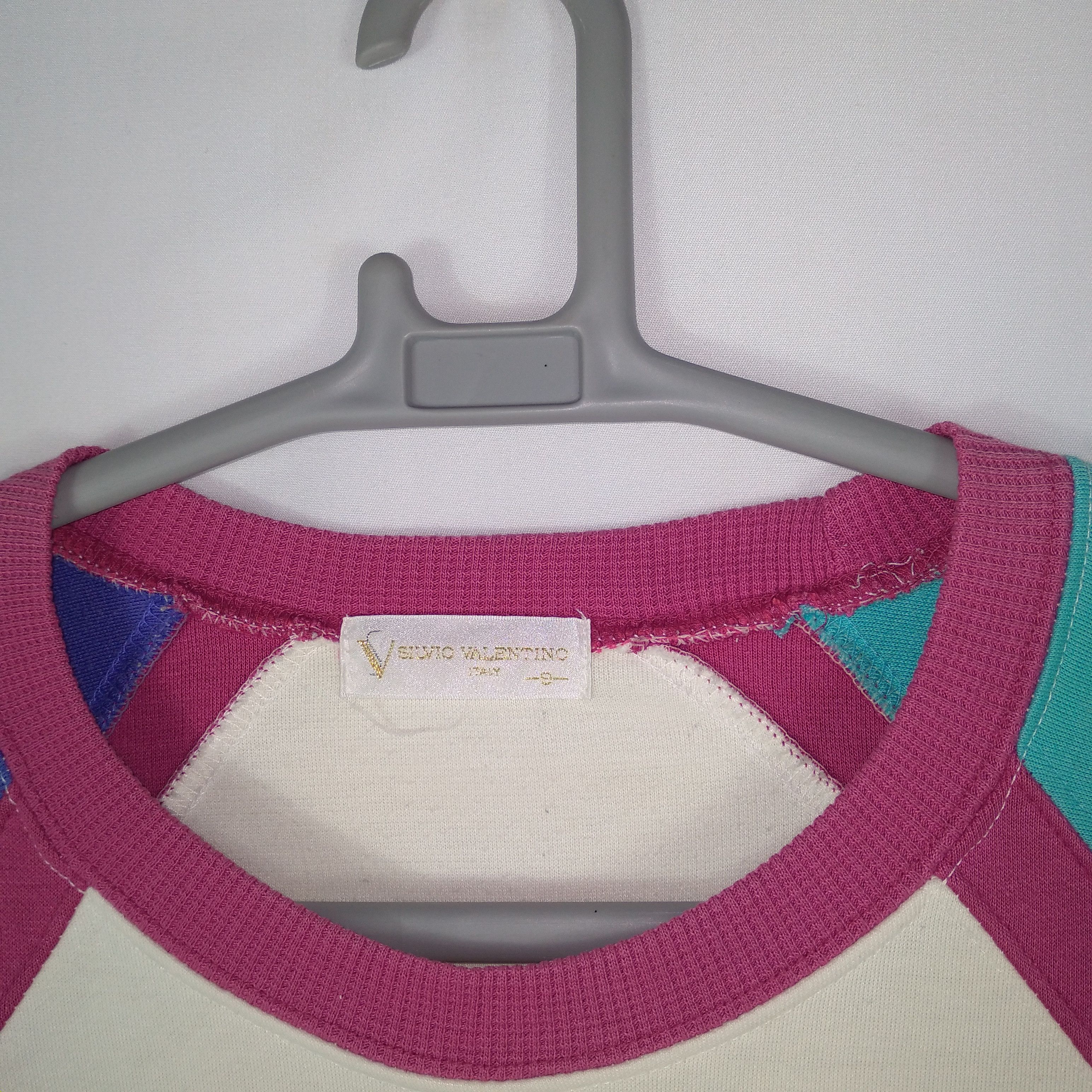 Designer × Vintage Silvio Valentino Colourful Embroidery Spellout Sweatshirts Size US XS / EU 42 / 0 - 10 Thumbnail
