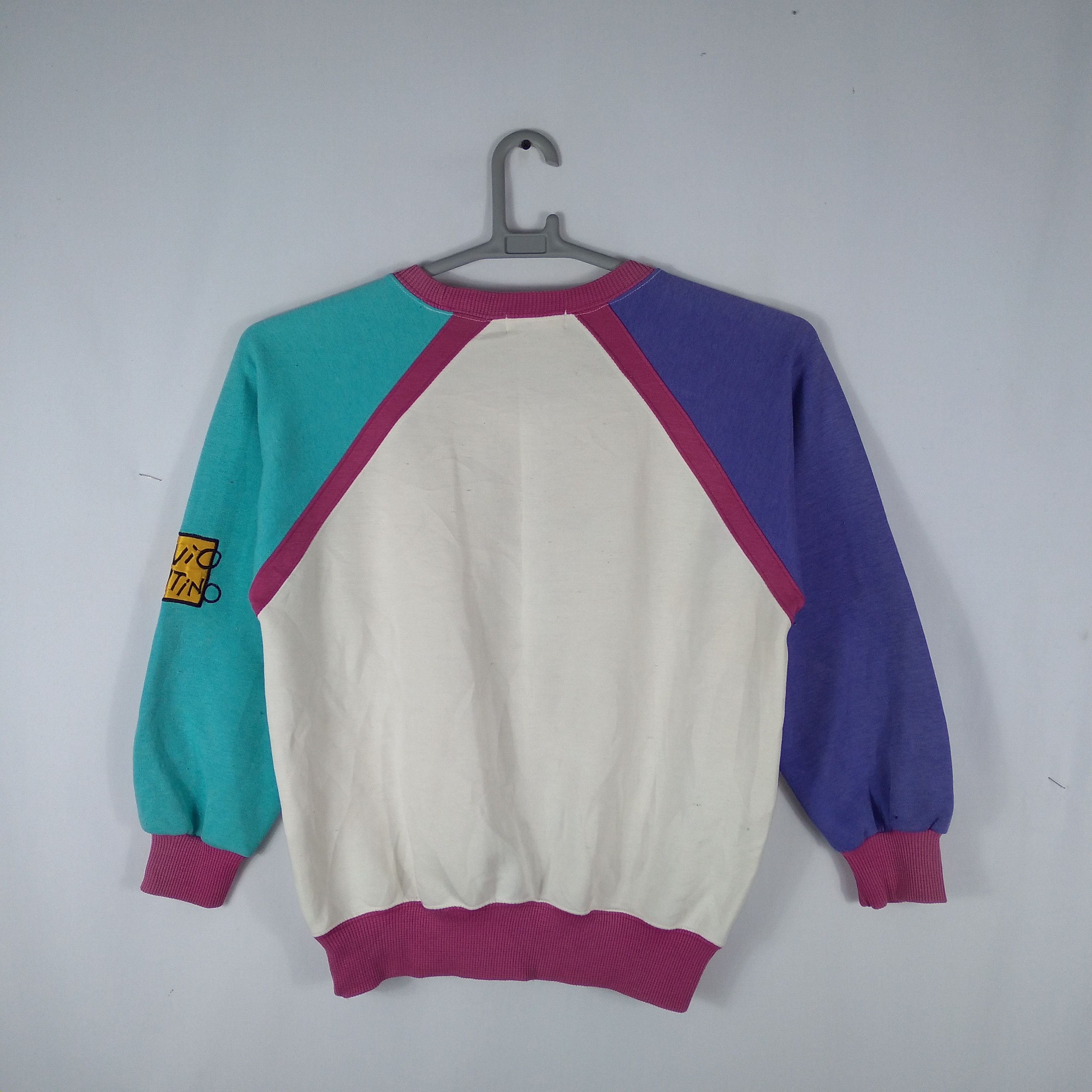 Designer × Vintage Silvio Valentino Colourful Embroidery Spellout Sweatshirts Size US XS / EU 42 / 0 - 4 Thumbnail