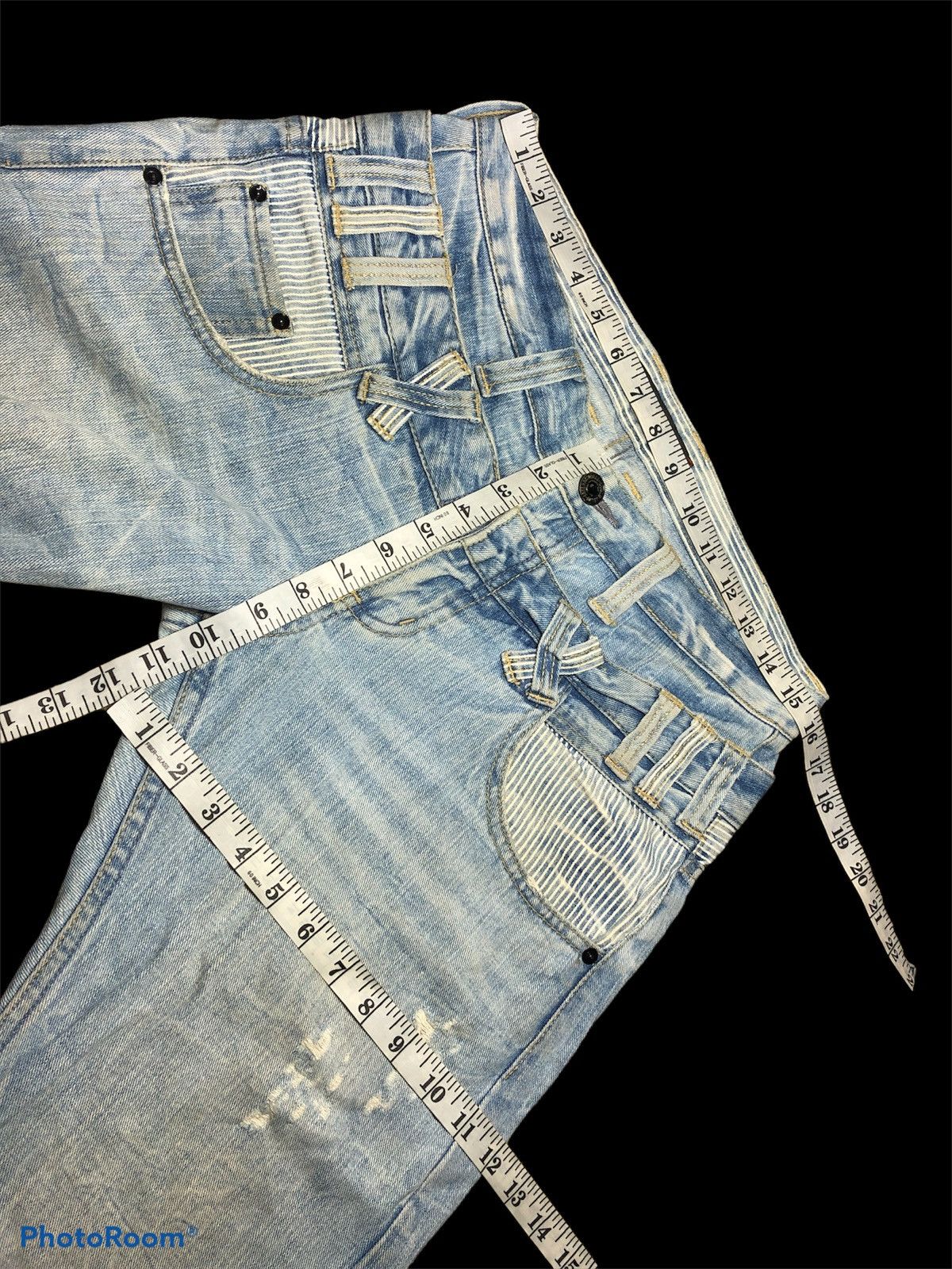 Japanese Brand DOUBLE WAIST⚡️⚡️ DOMINATE HANDCRAFTED JEANS Size US 31 - 6 Thumbnail