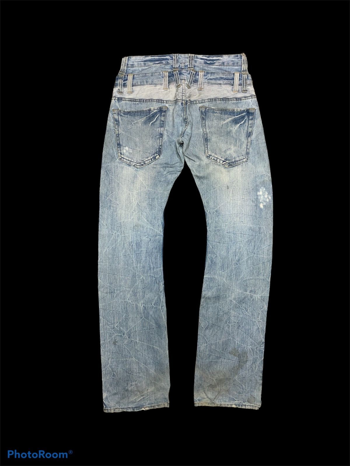 Japanese Brand DOUBLE WAIST⚡️⚡️ DOMINATE HANDCRAFTED JEANS Size US 31 - 2 Thumbnail