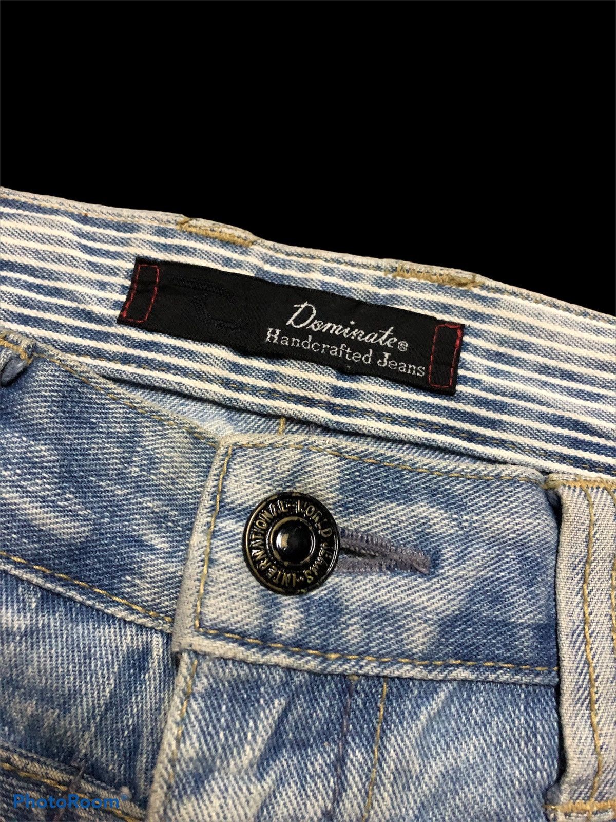 Japanese Brand DOUBLE WAIST⚡️⚡️ DOMINATE HANDCRAFTED JEANS Size US 31 - 4 Thumbnail