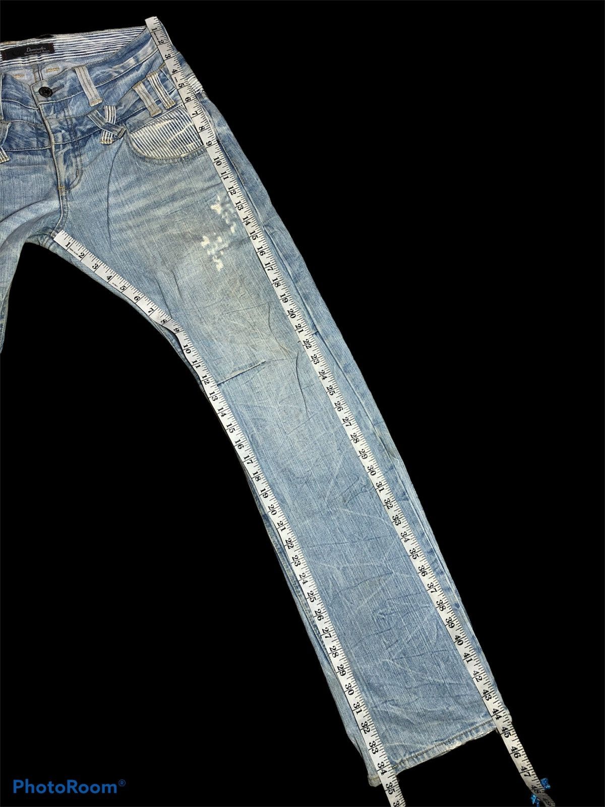 Japanese Brand DOUBLE WAIST⚡️⚡️ DOMINATE HANDCRAFTED JEANS Size US 31 - 7 Thumbnail
