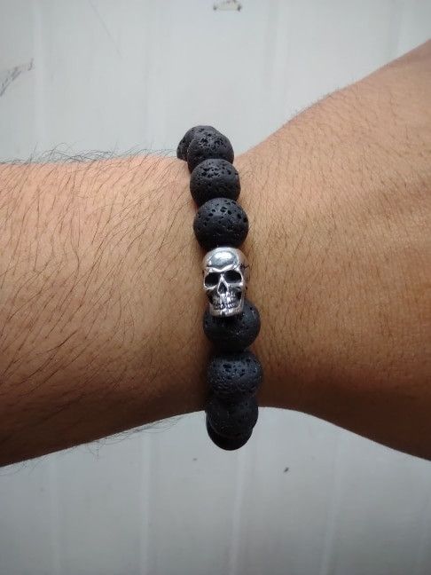 Jewelry 18CM Exquisite Cute Skull 10mm Bracelet Size ONE SIZE - 3 Thumbnail