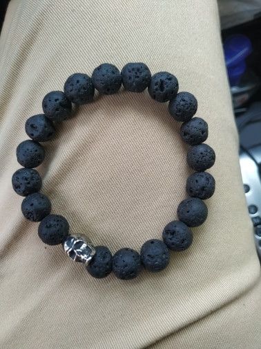 Jewelry 18CM Exquisite Cute Skull 10mm Bracelet Size ONE SIZE - 2 Thumbnail