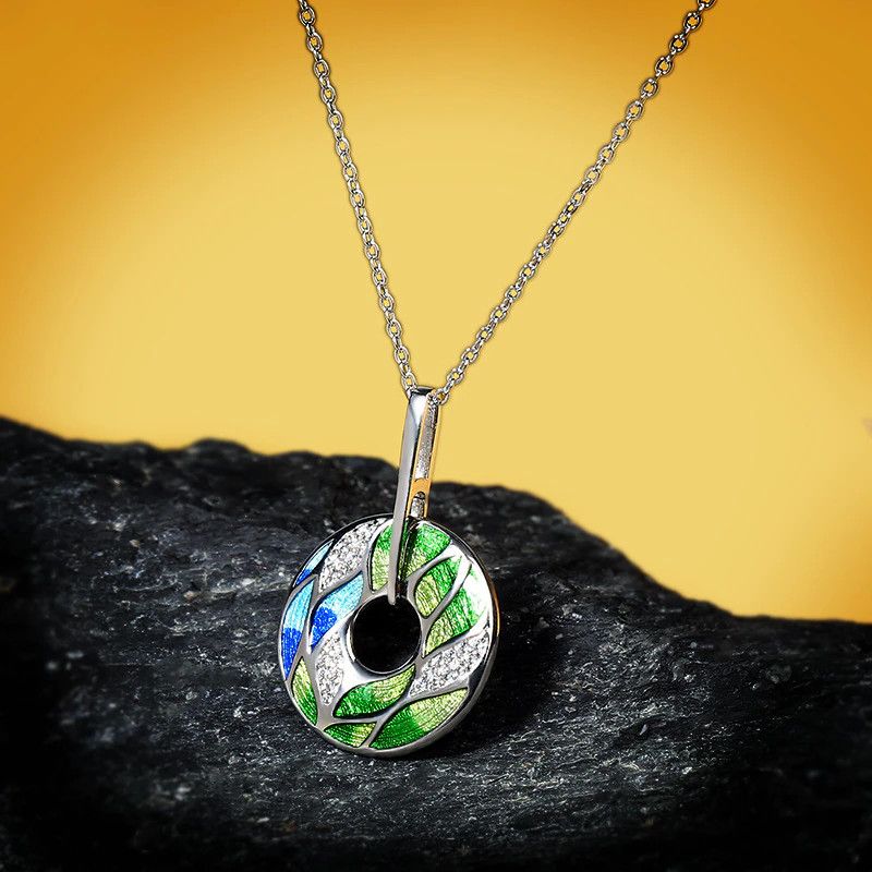 Other Silver Plated Green Bamboo Necklace Size ONE SIZE - 3 Thumbnail