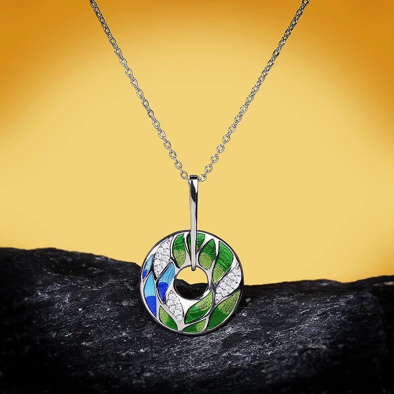 Other Silver Plated Green Bamboo Necklace Size ONE SIZE - 6 Thumbnail
