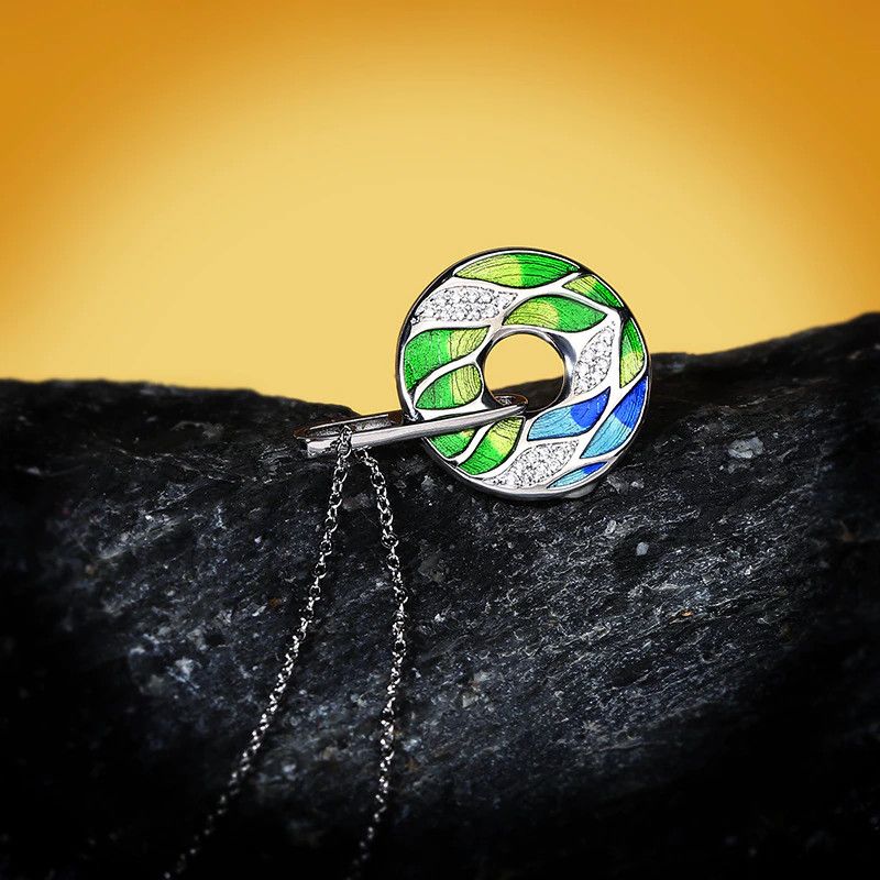 Other Silver Plated Green Bamboo Necklace Size ONE SIZE - 4 Thumbnail