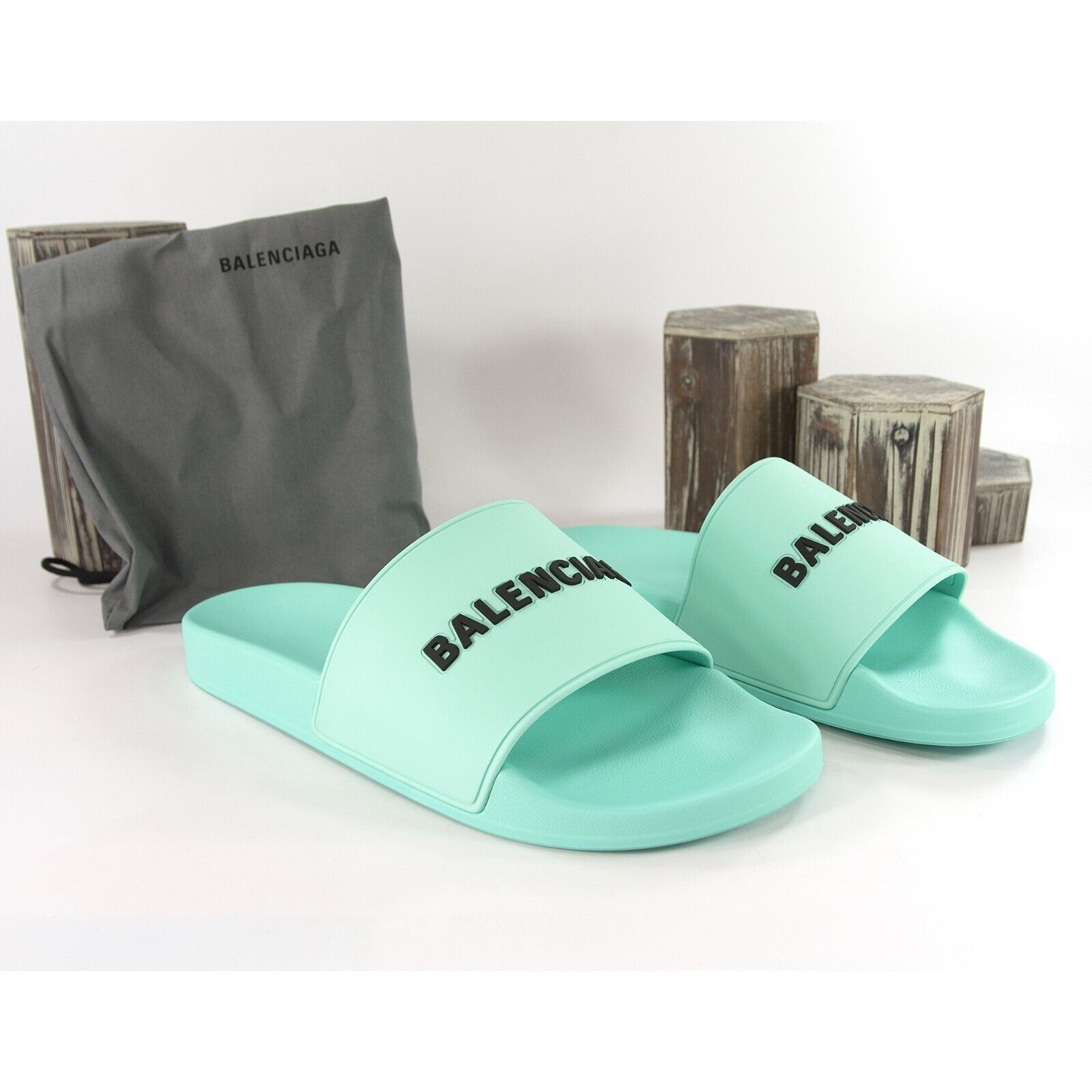 【BALENCIAGA】Full Slide Mint Balenciaga Pool Slide Mint (Women's) - 565547W1S803410 - GB
